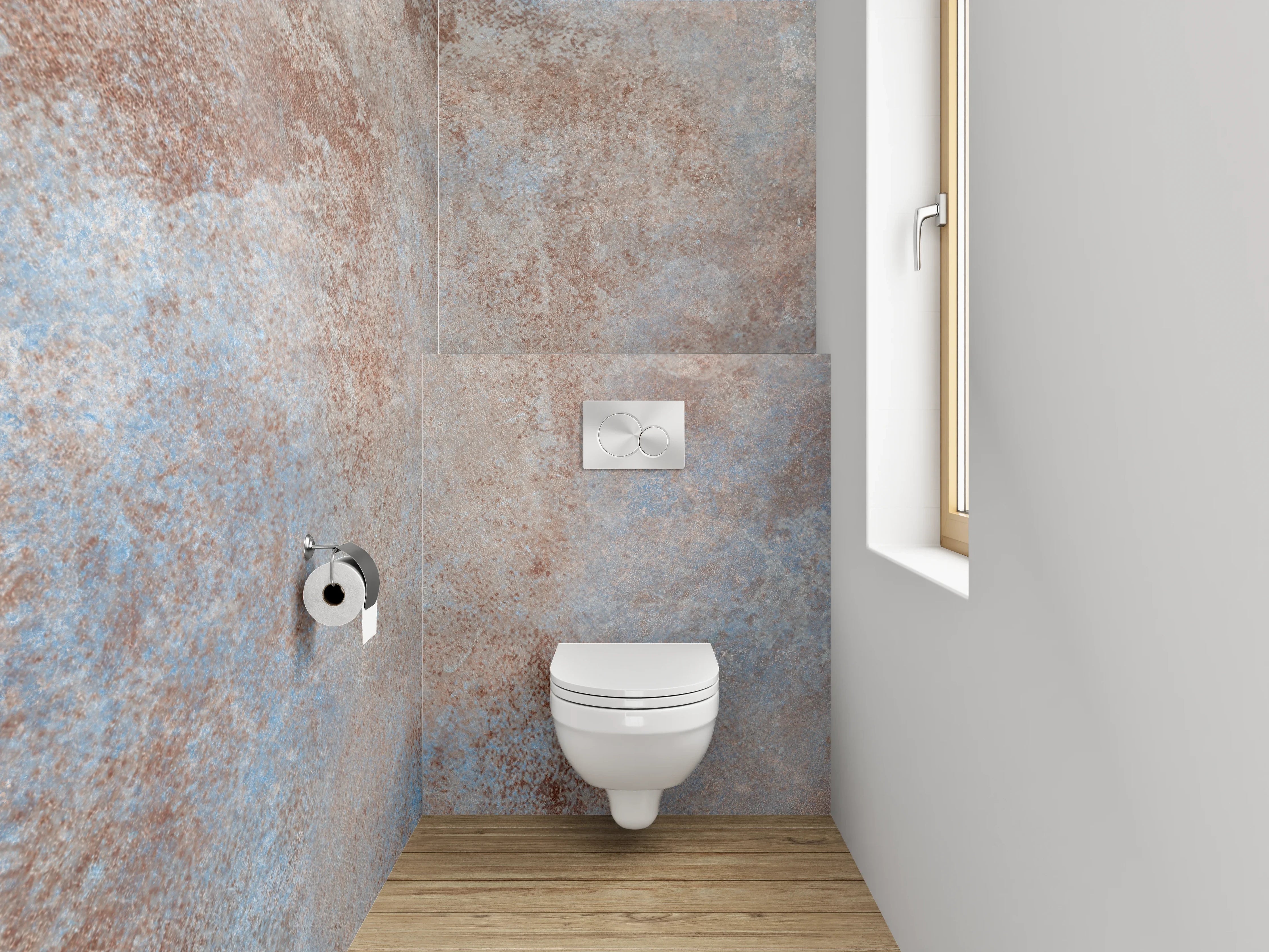 WC-Rückwand - Moderne Steinstruktur Fliesenoptik