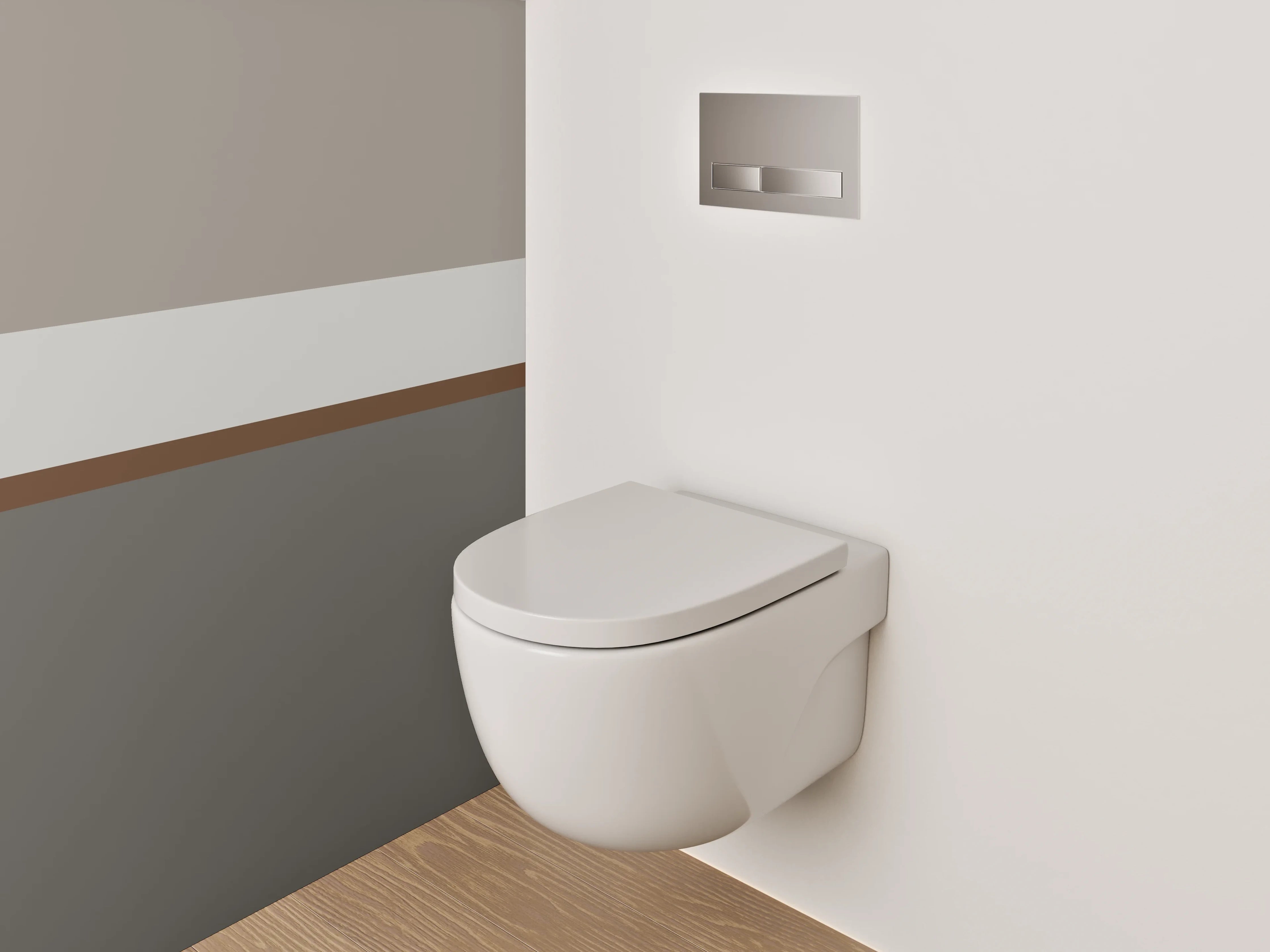 WC-Rückwand - Moderne Wanddekoration in Neutralfarben