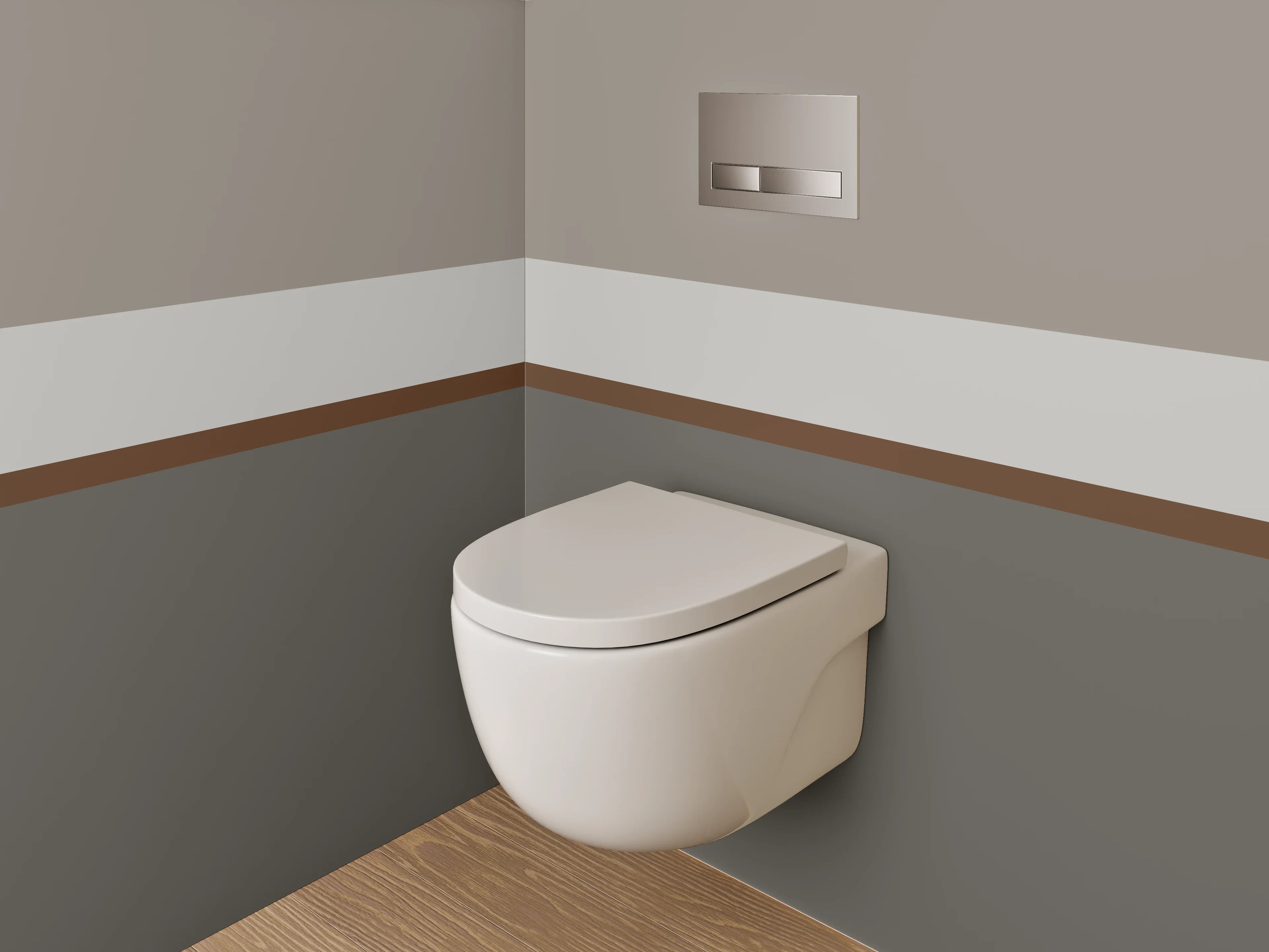 WC-Rückwand - Moderne Wanddekoration in Neutralfarben