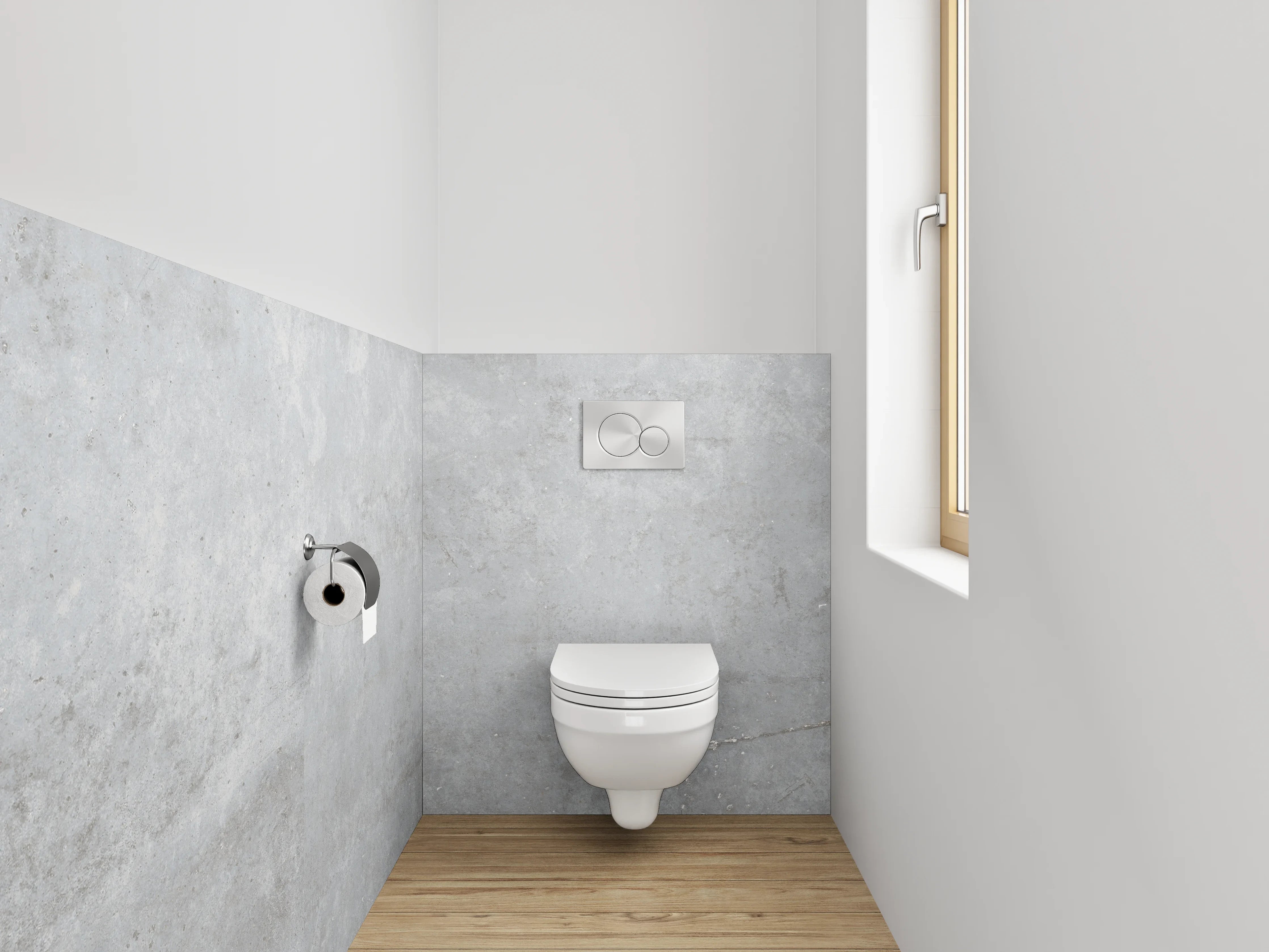 WC-Rückwand - Moderne graue Fliesen für stilvolles Zuhause