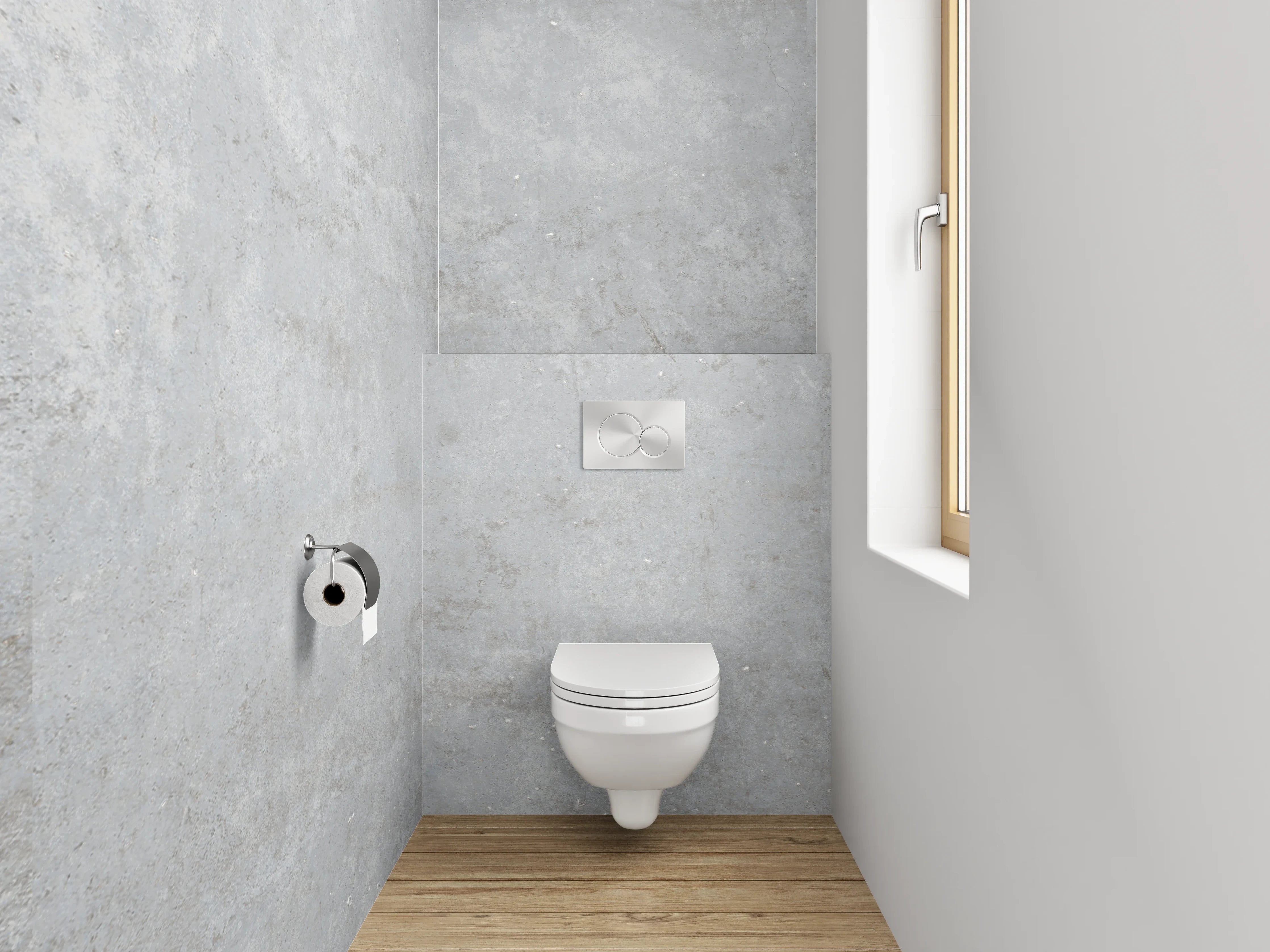 WC-Rückwand - Moderne graue Fliesen für stilvolles Zuhause