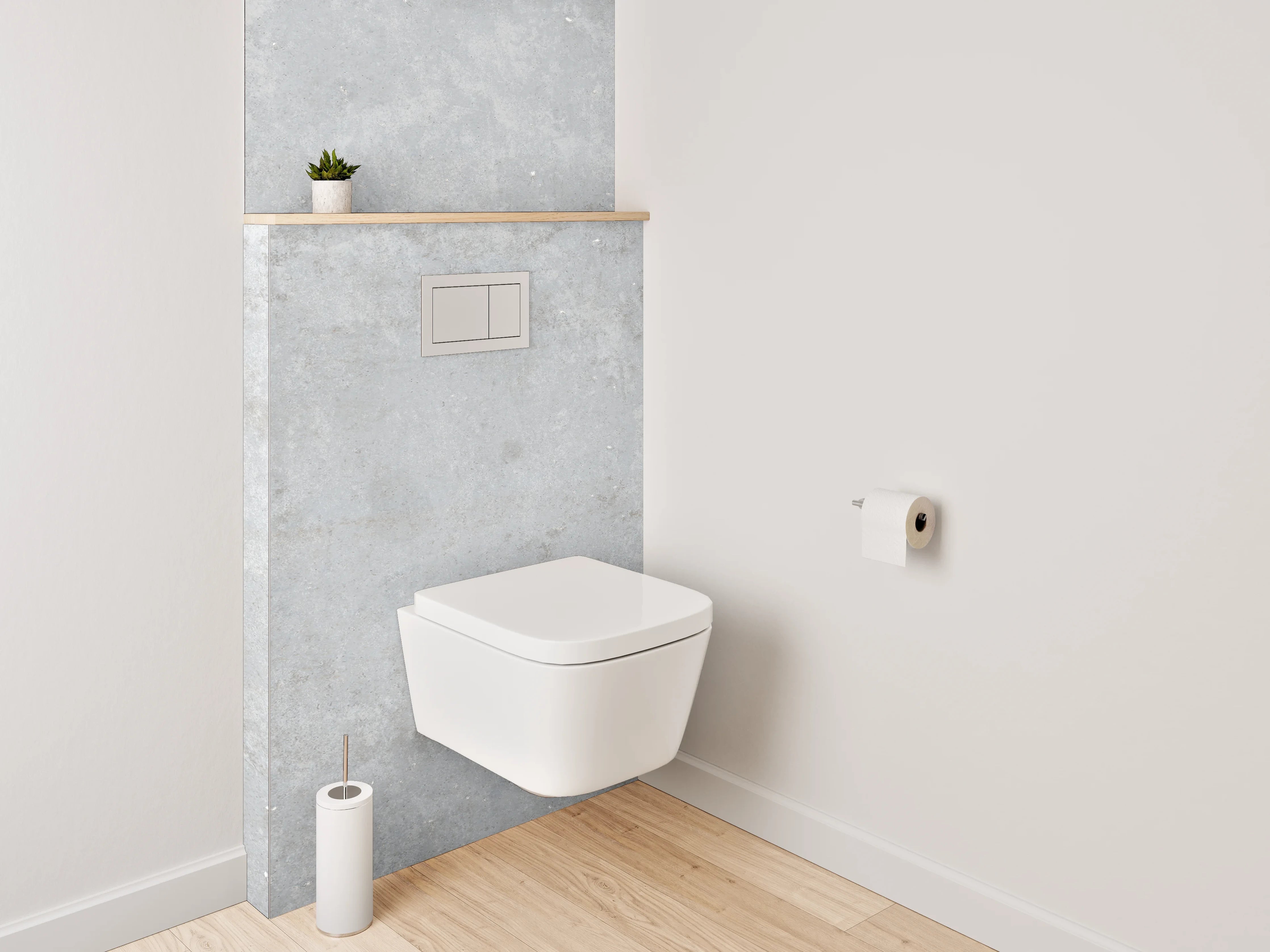 WC-Rückwand - Moderne graue Fliesen für stilvolles Zuhause