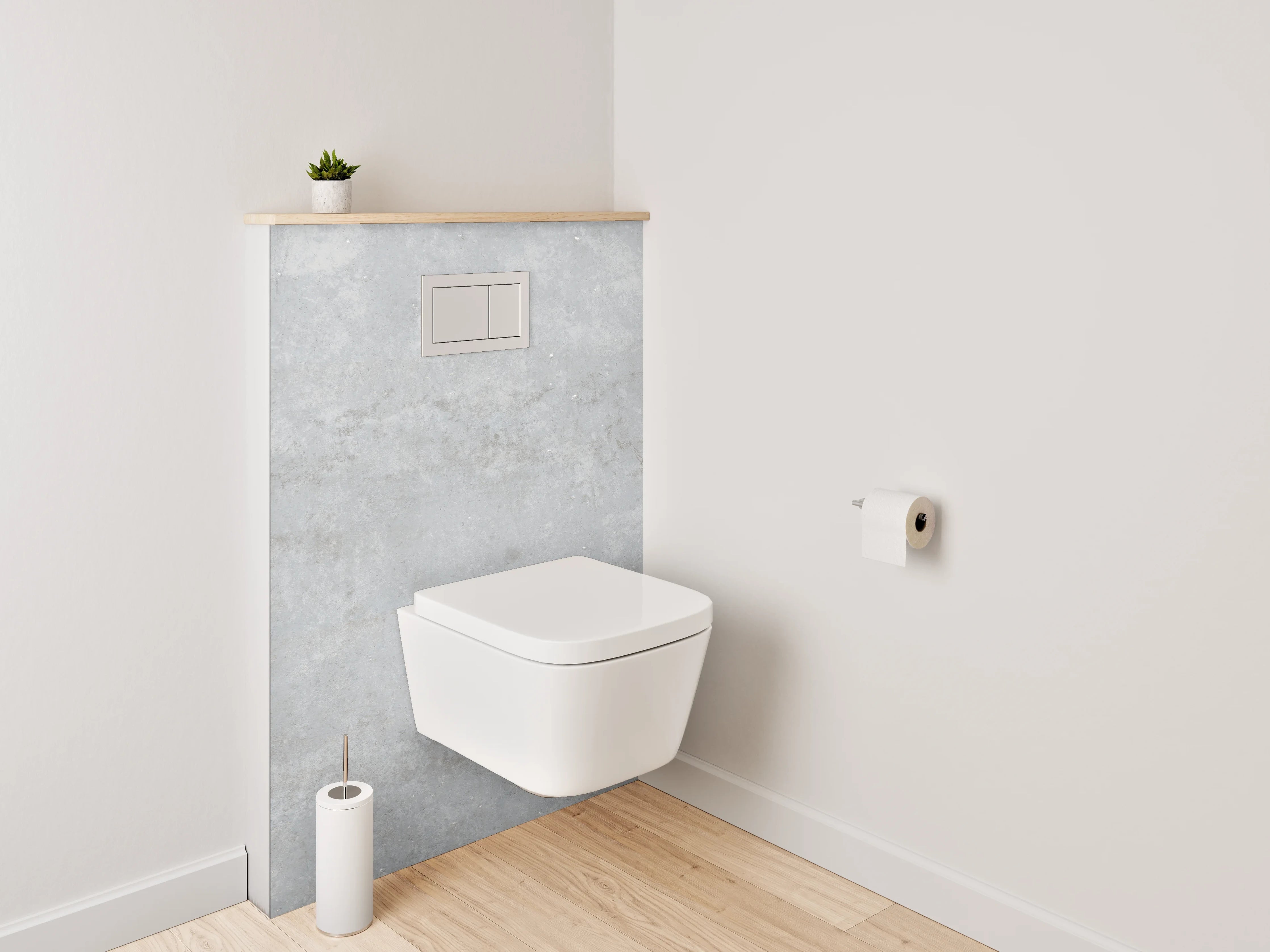 WC-Rückwand - Moderne graue Fliesen für stilvolles Zuhause