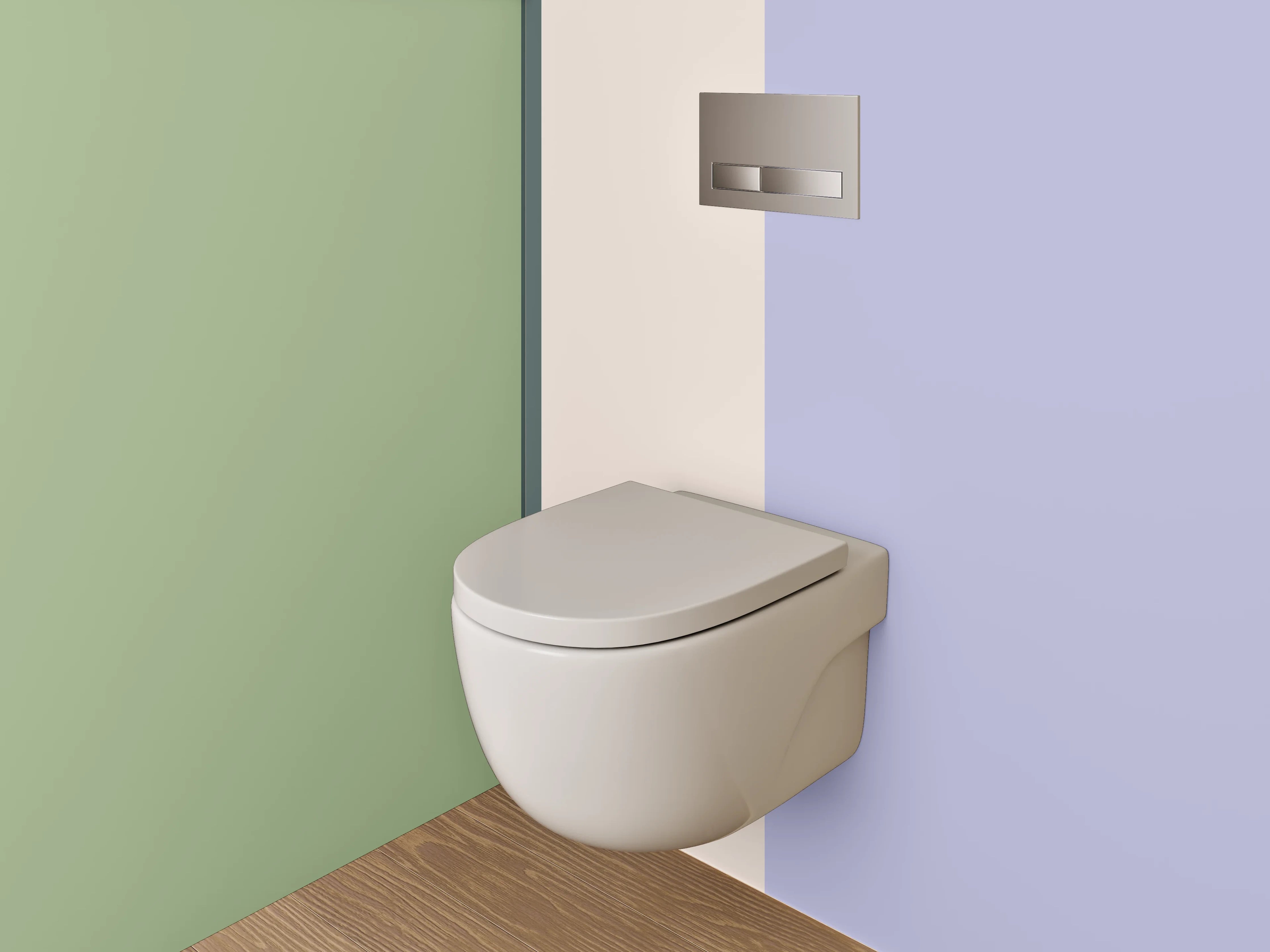 WC-Rückwand - Modernes Farbstreifen-Design Pastell