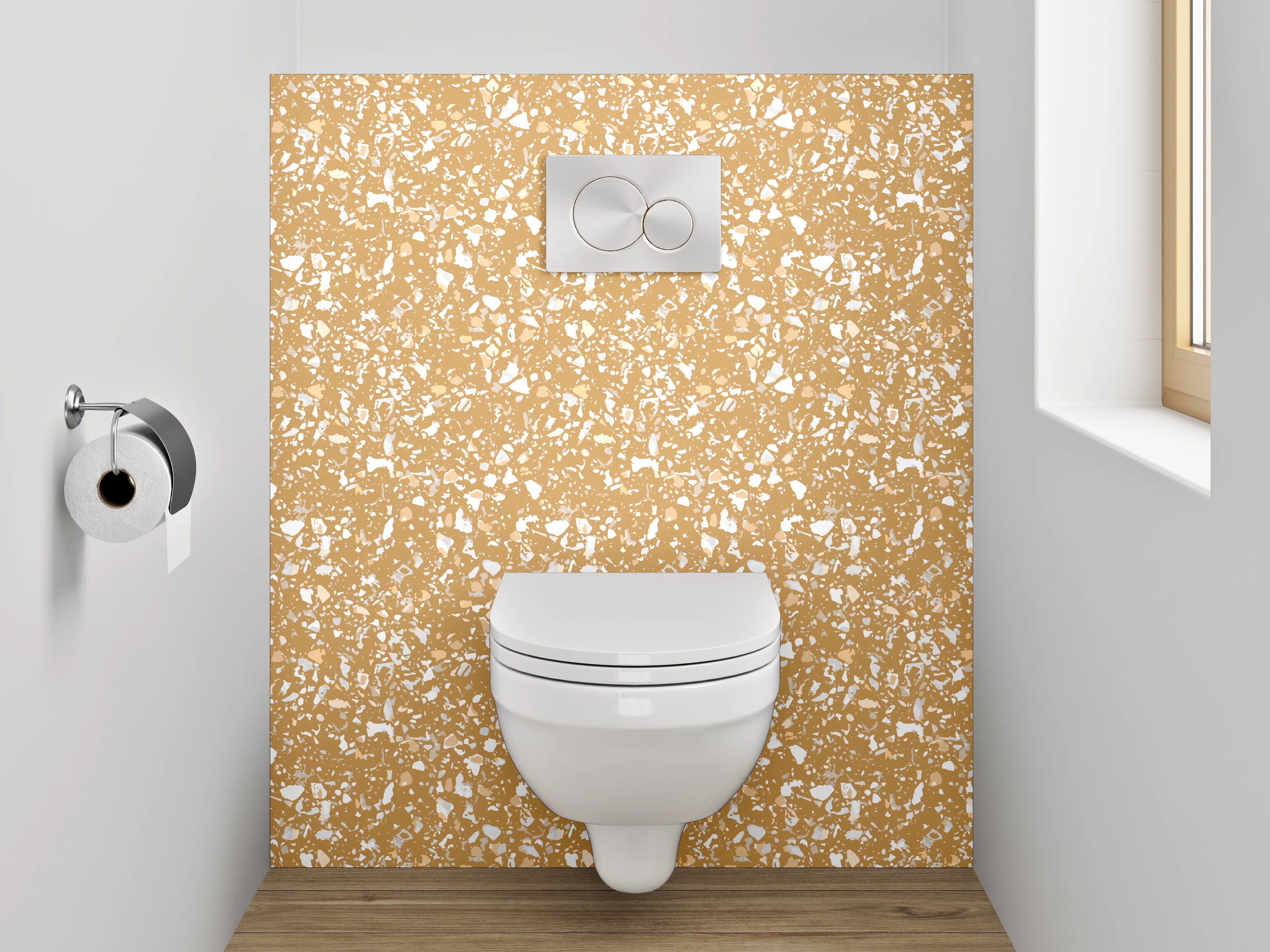 WC-Rückwand - Modernes Mosaik Beige Muster