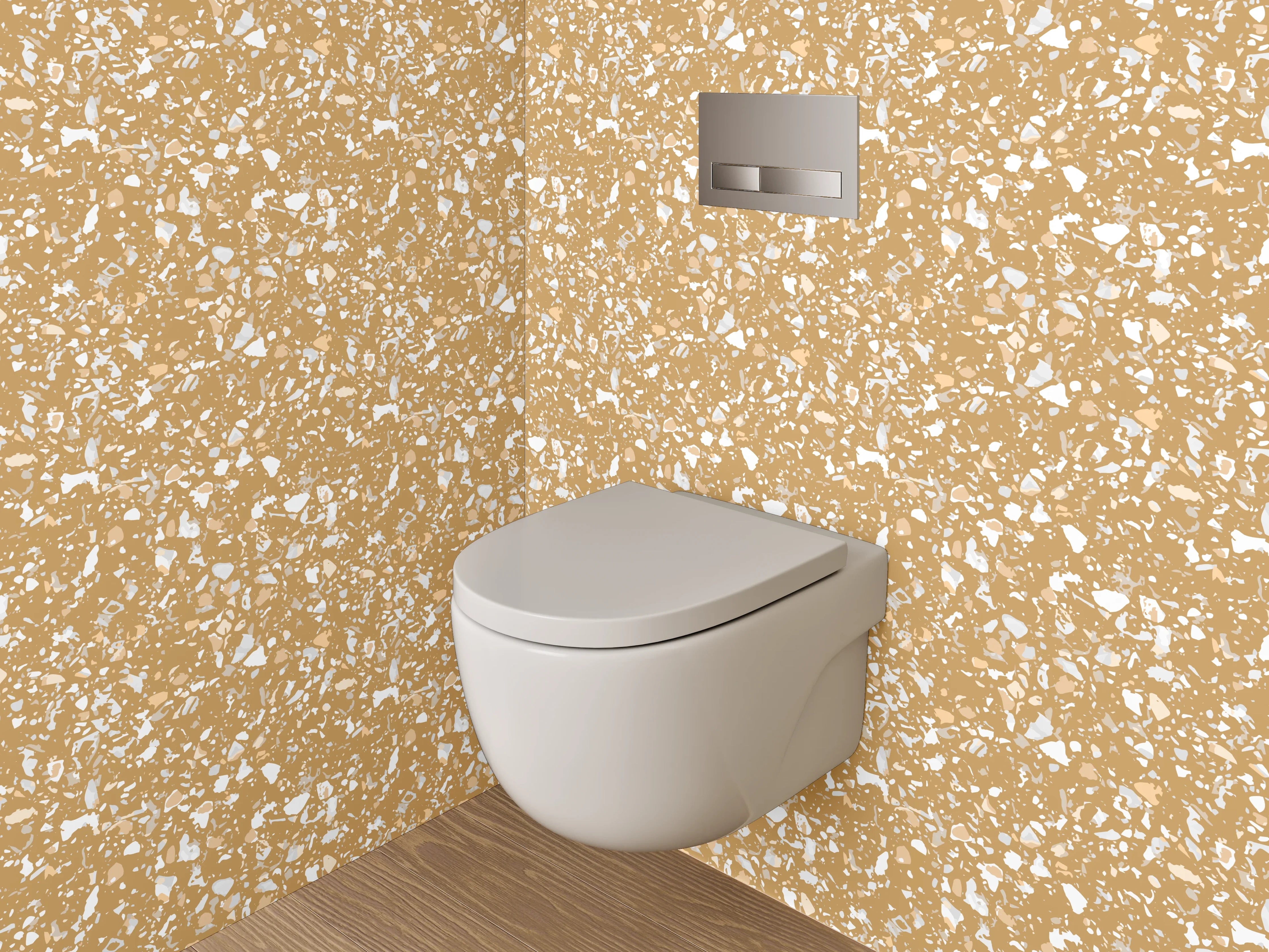 WC-Rückwand - Modernes Mosaik Beige Muster