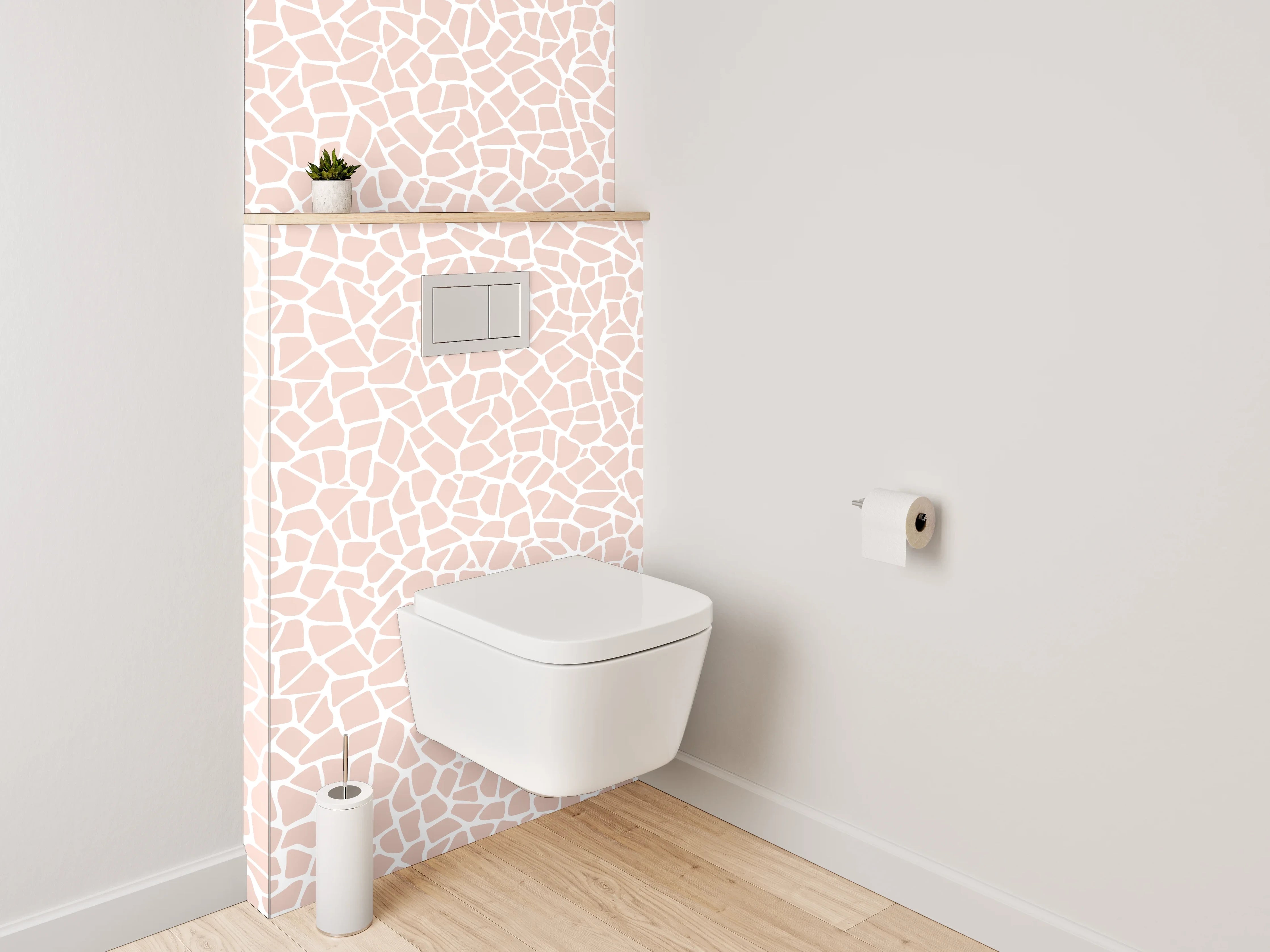 WC-Rückwand - Modernes Mosaik Rosa Beige