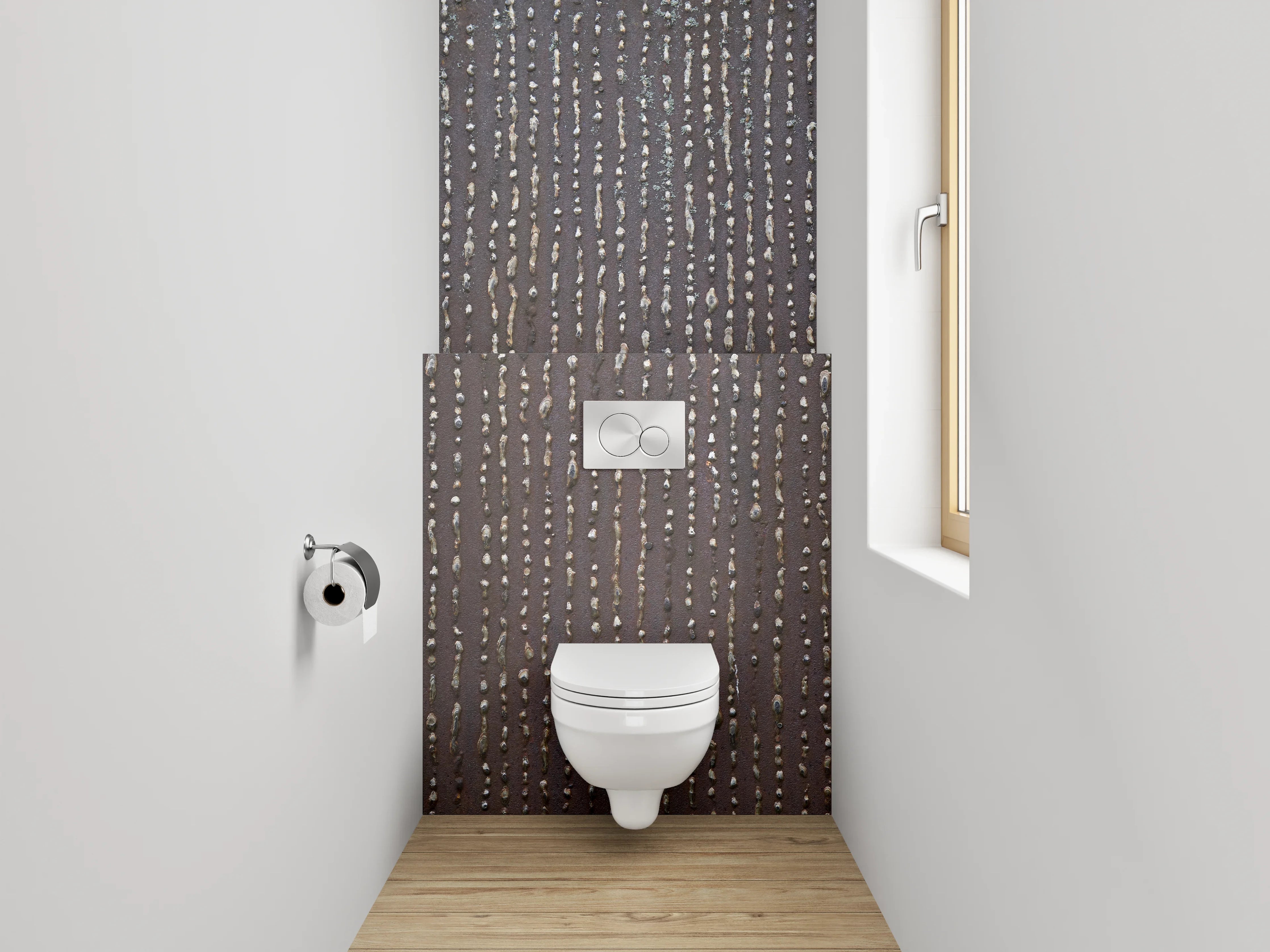 WC-Rückwand - Modernes abstraktes Muster Braun