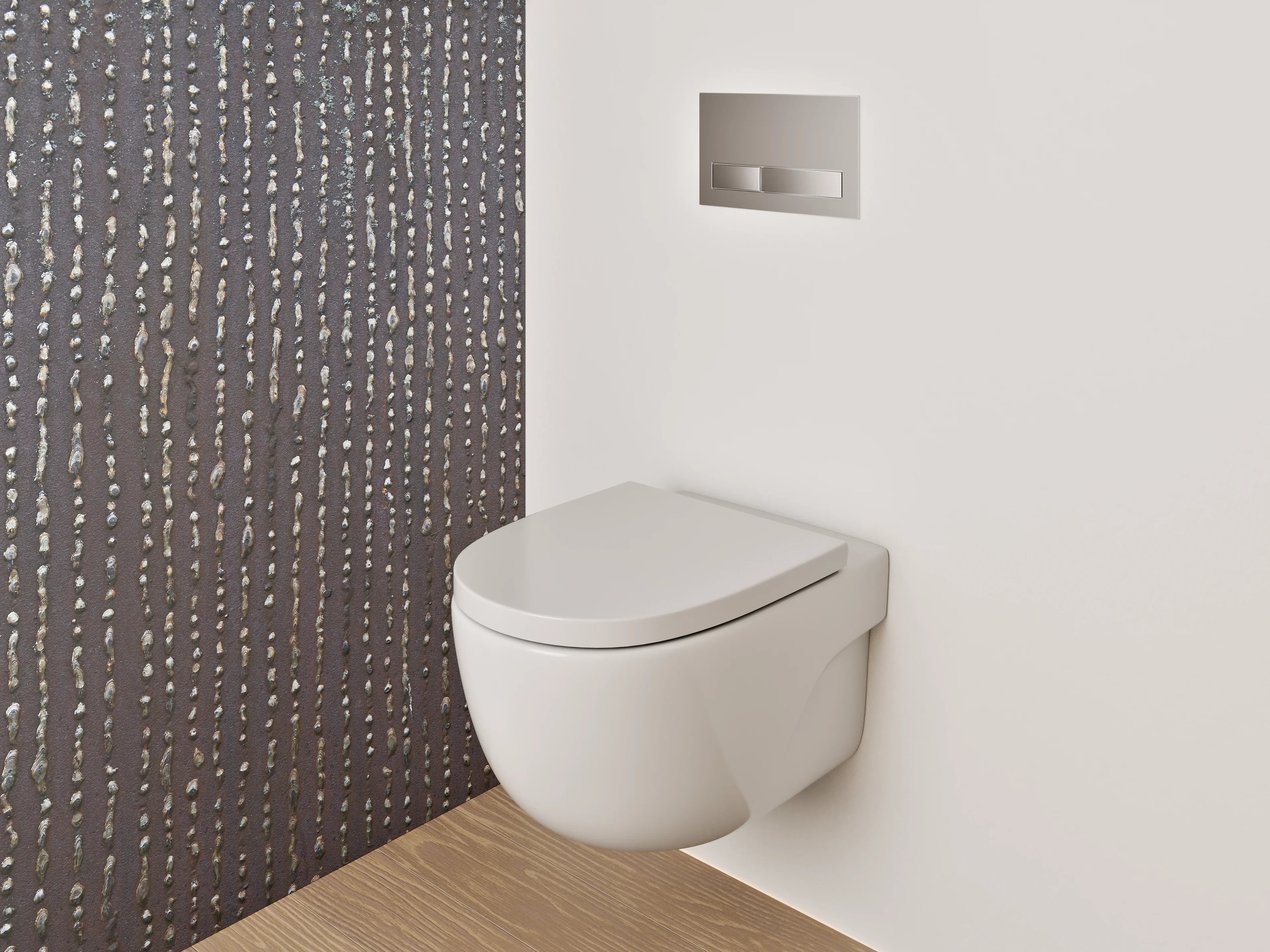 WC-Rückwand - Modernes abstraktes Muster Braun
