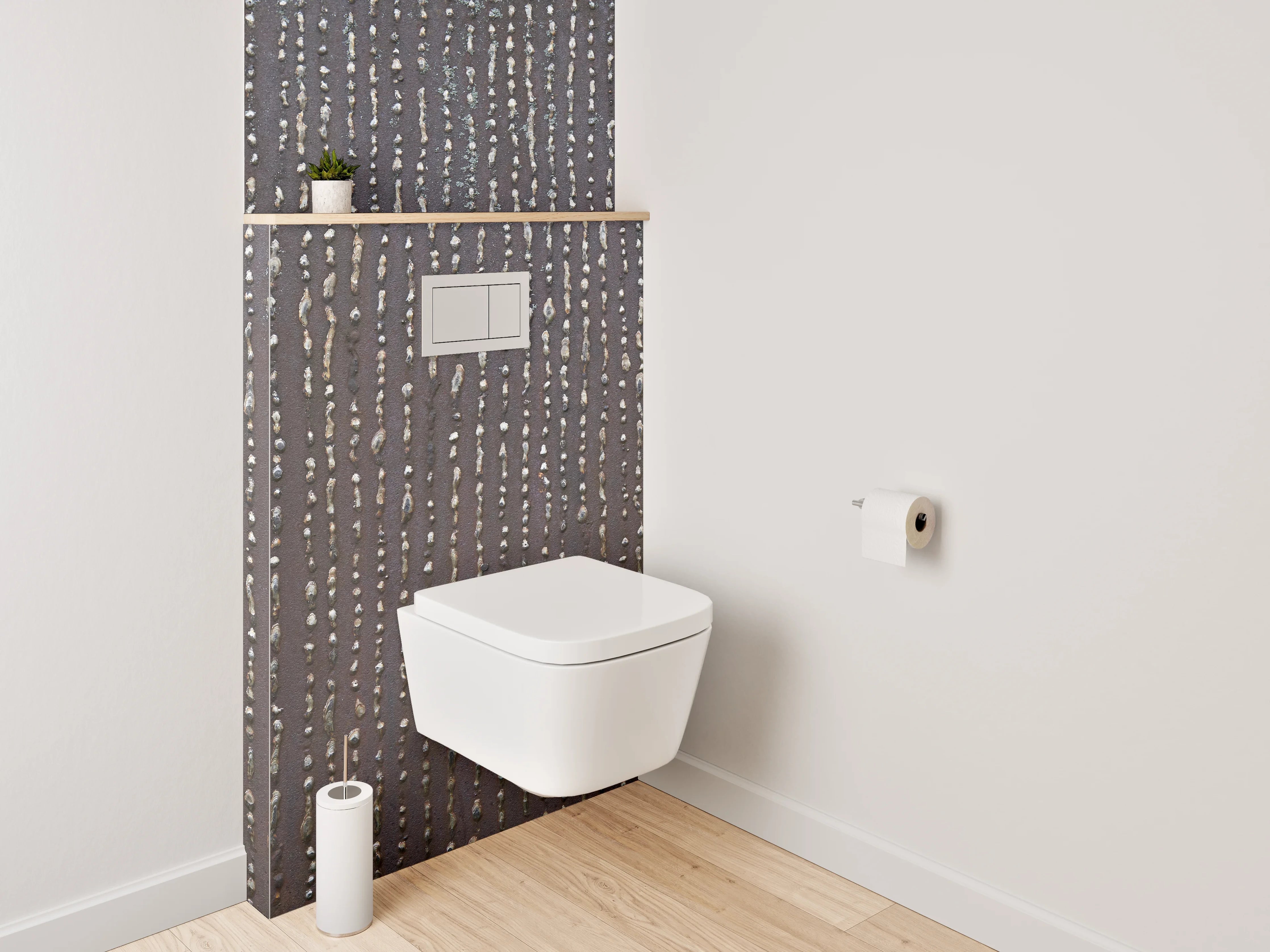 WC-Rückwand - Modernes abstraktes Muster Braun