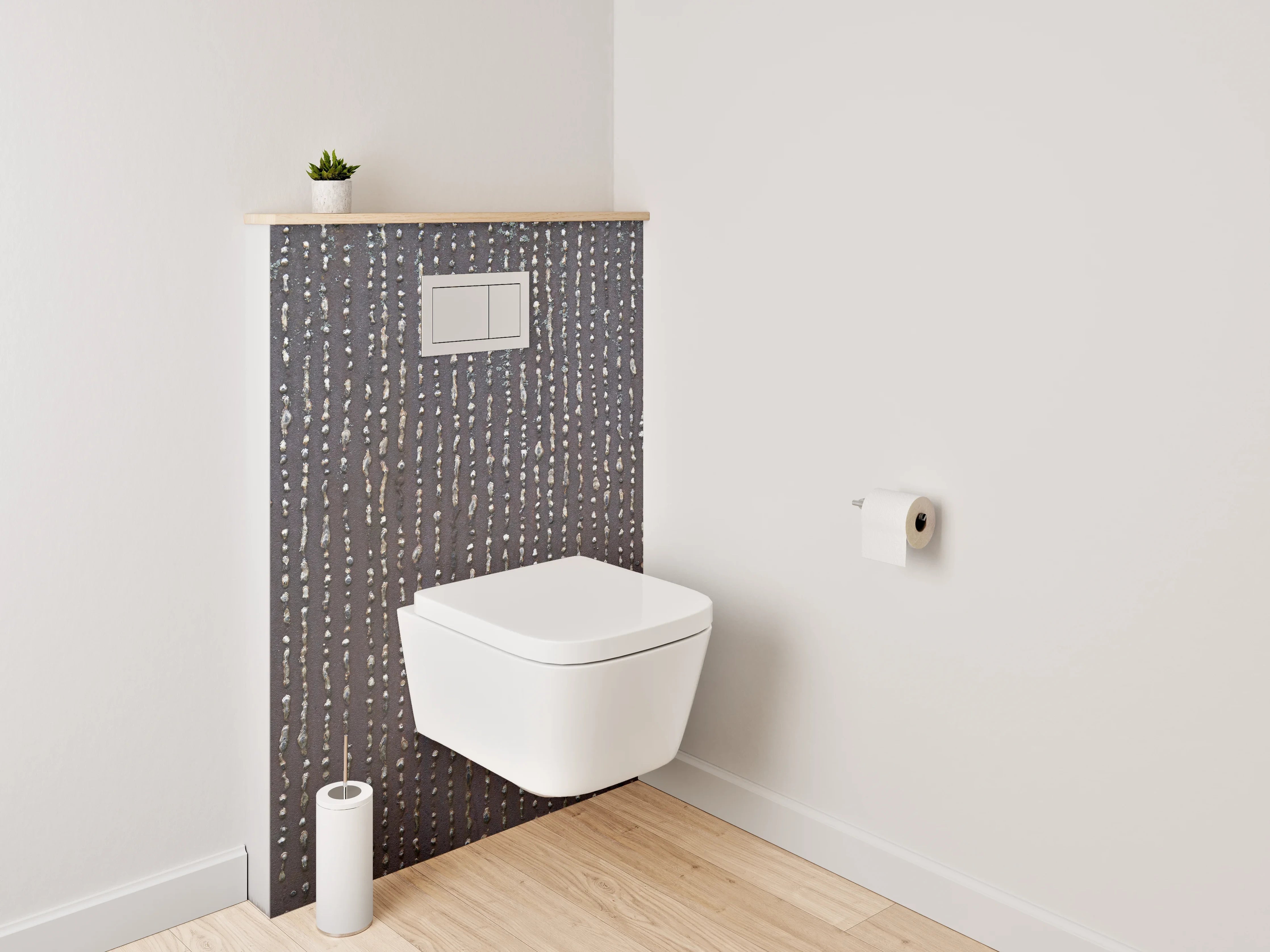 WC-Rückwand - Modernes abstraktes Muster Braun