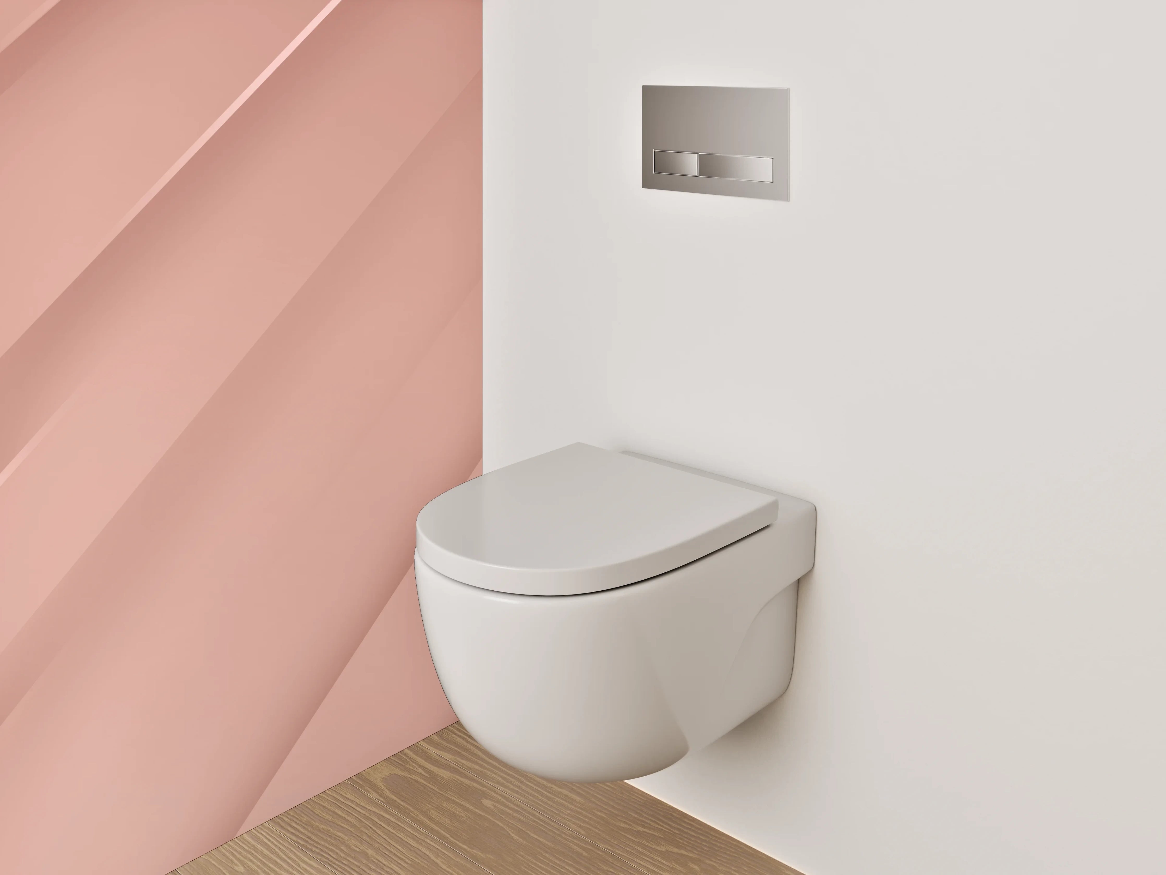 WC-Rückwand - Modernes abstraktes Roségold Design