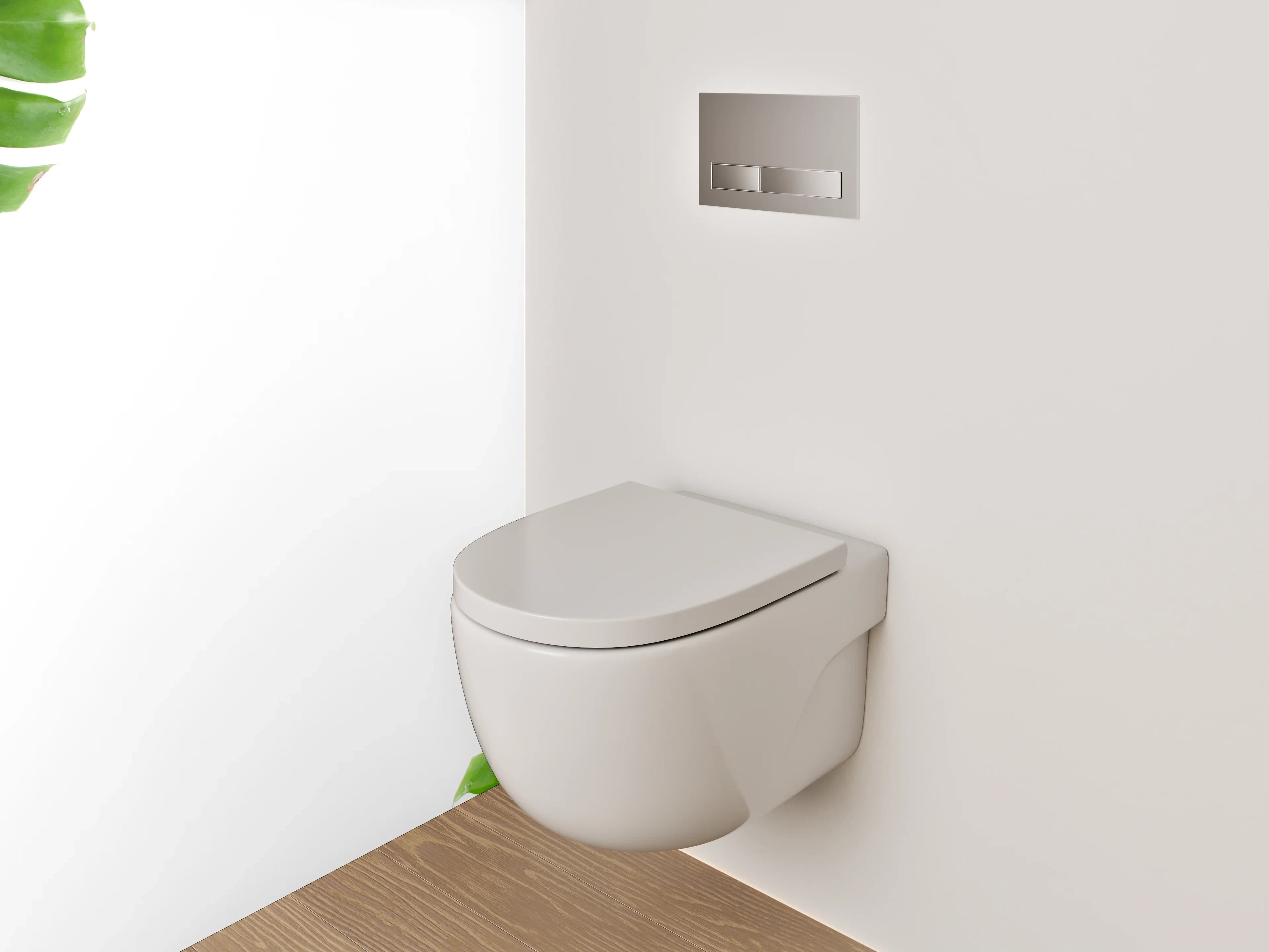 WC-Rückwand - Monstera-Blätter Naturmotiv grün weiß