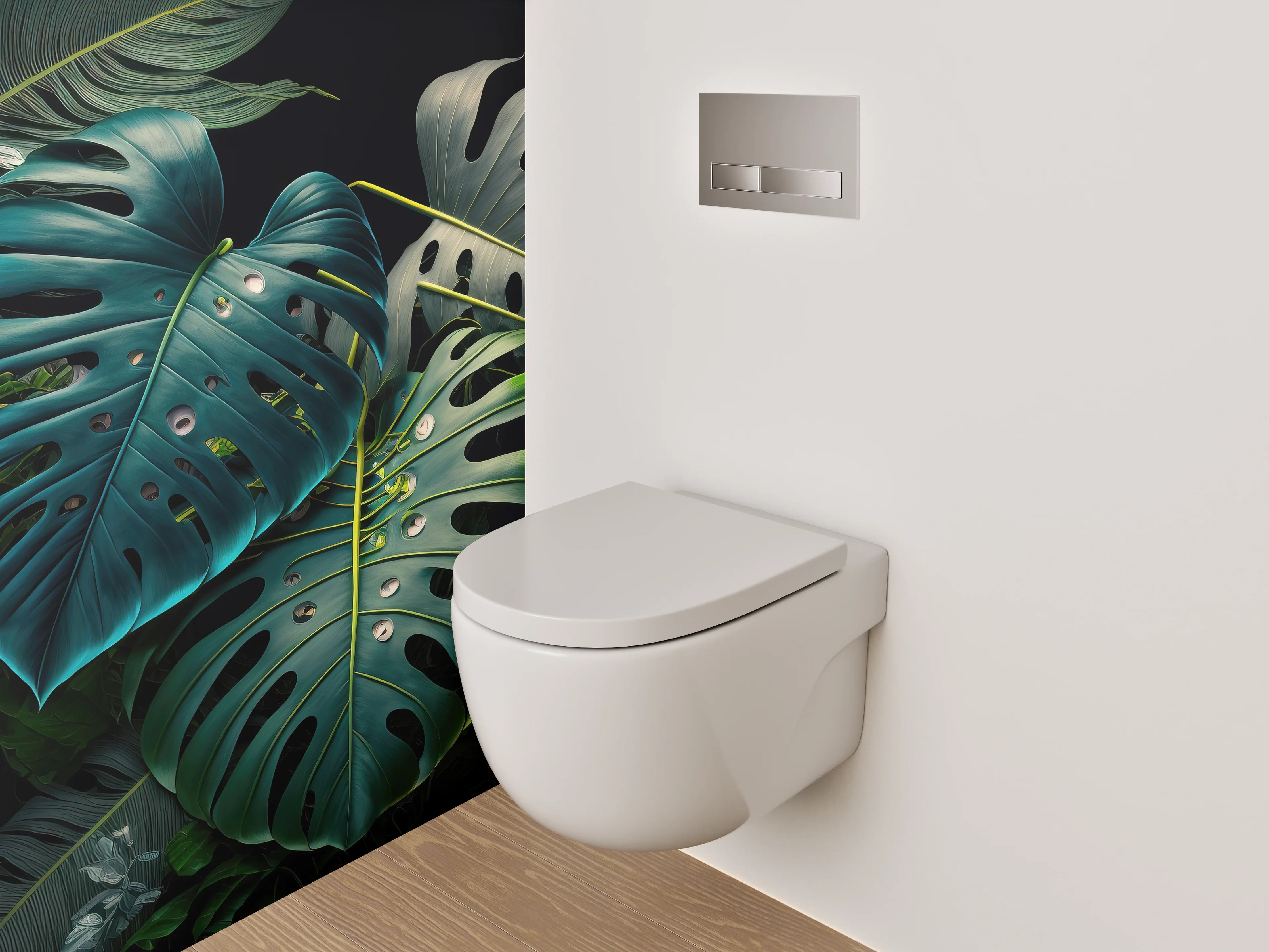 WC-Rückwand - Monstera Leaves Dschungel Look