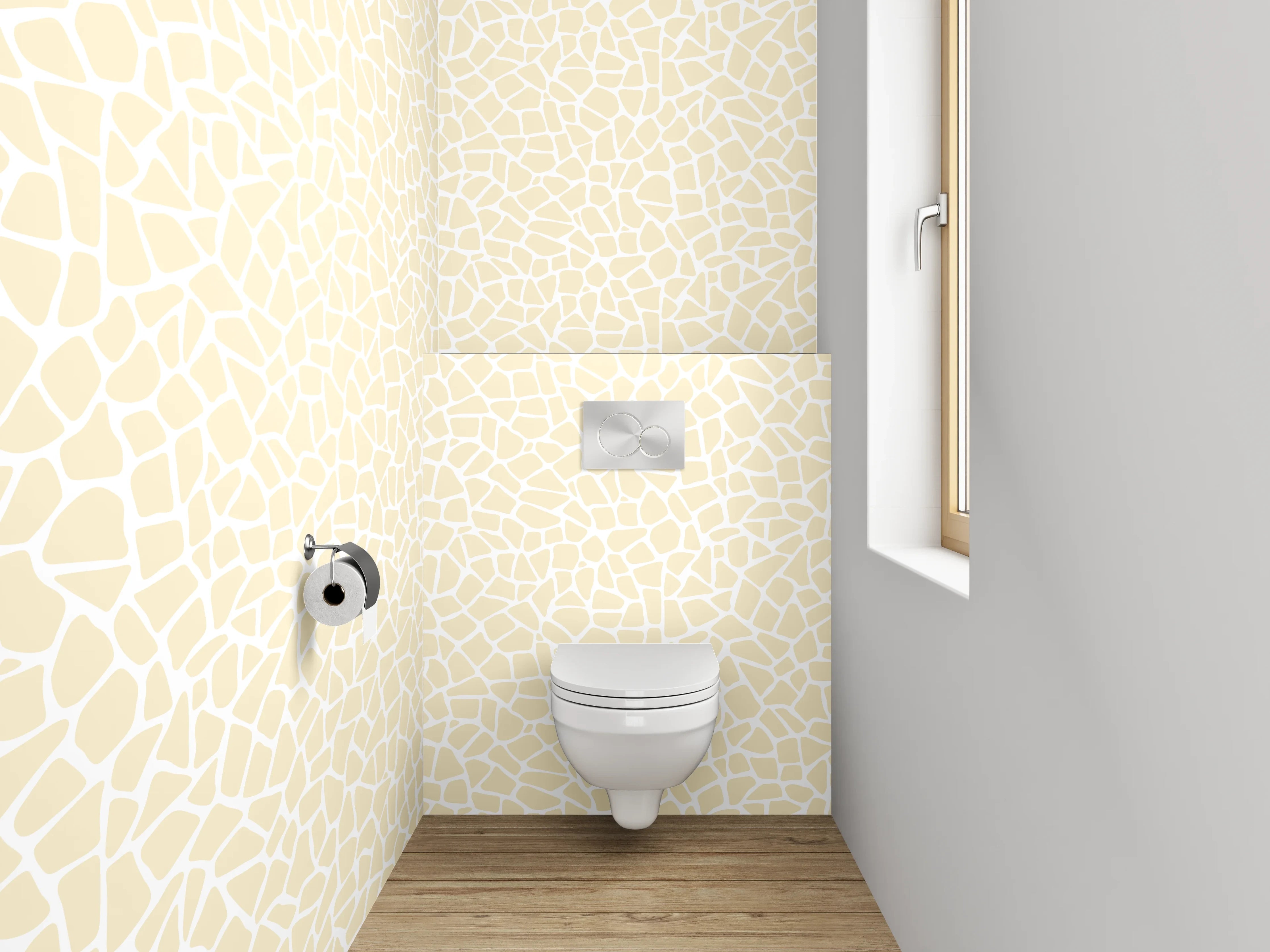 WC-Rückwand - Mosaik Beige Weiß Struktur