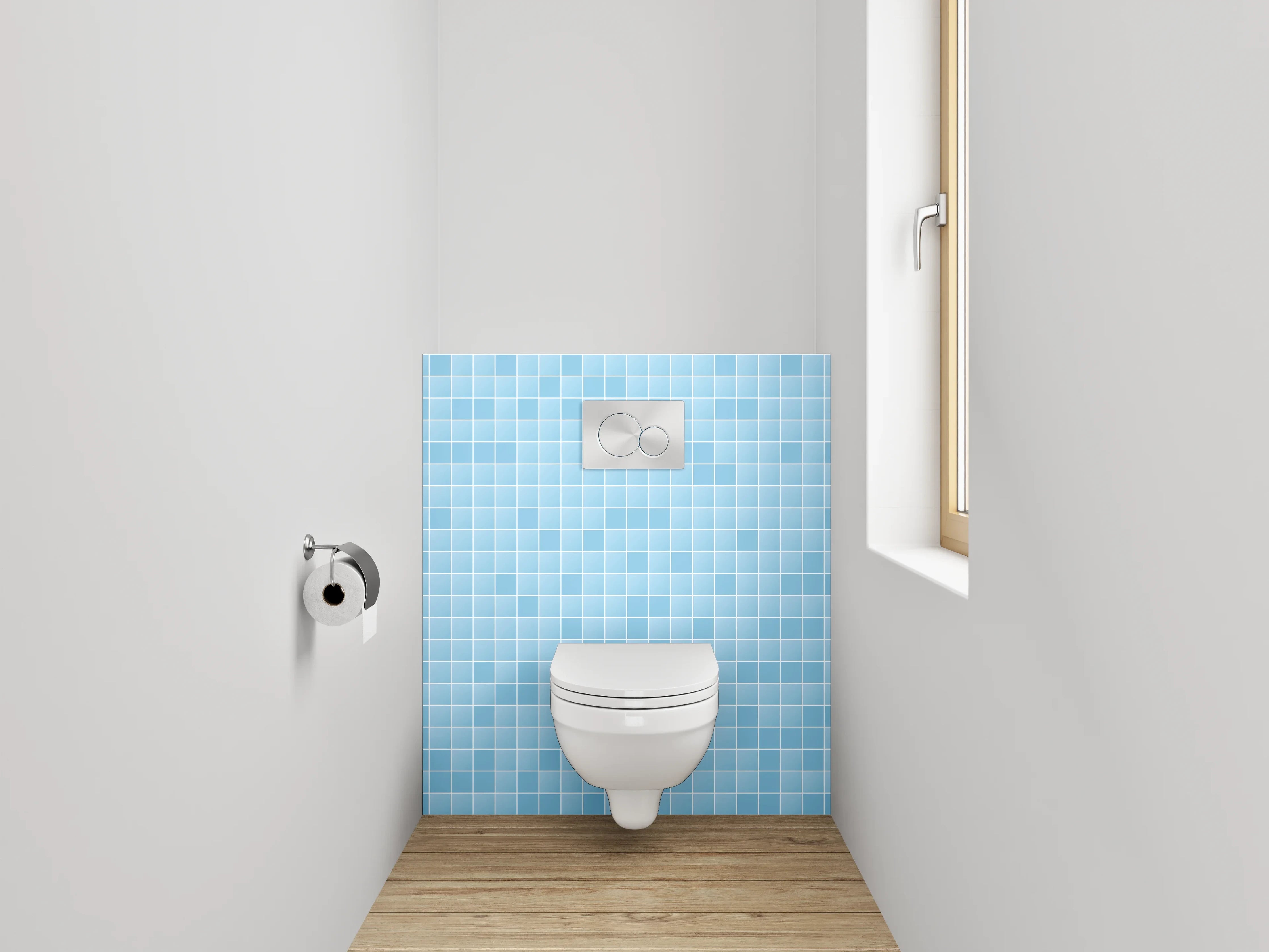 WC-Rückwand - Mosaik-Fliesen Blau Muster