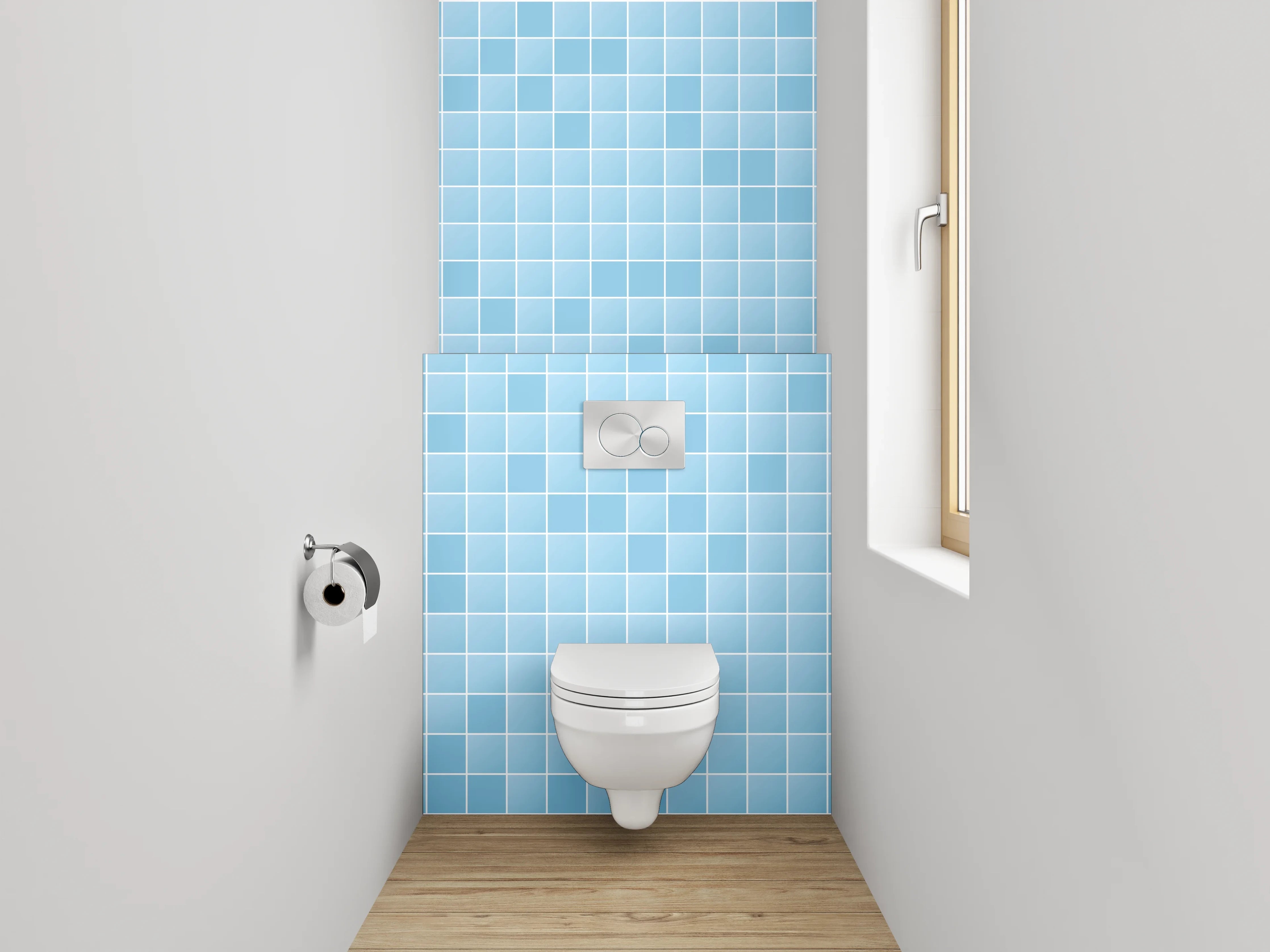 WC-Rückwand - Mosaik-Fliesen Blau Muster
