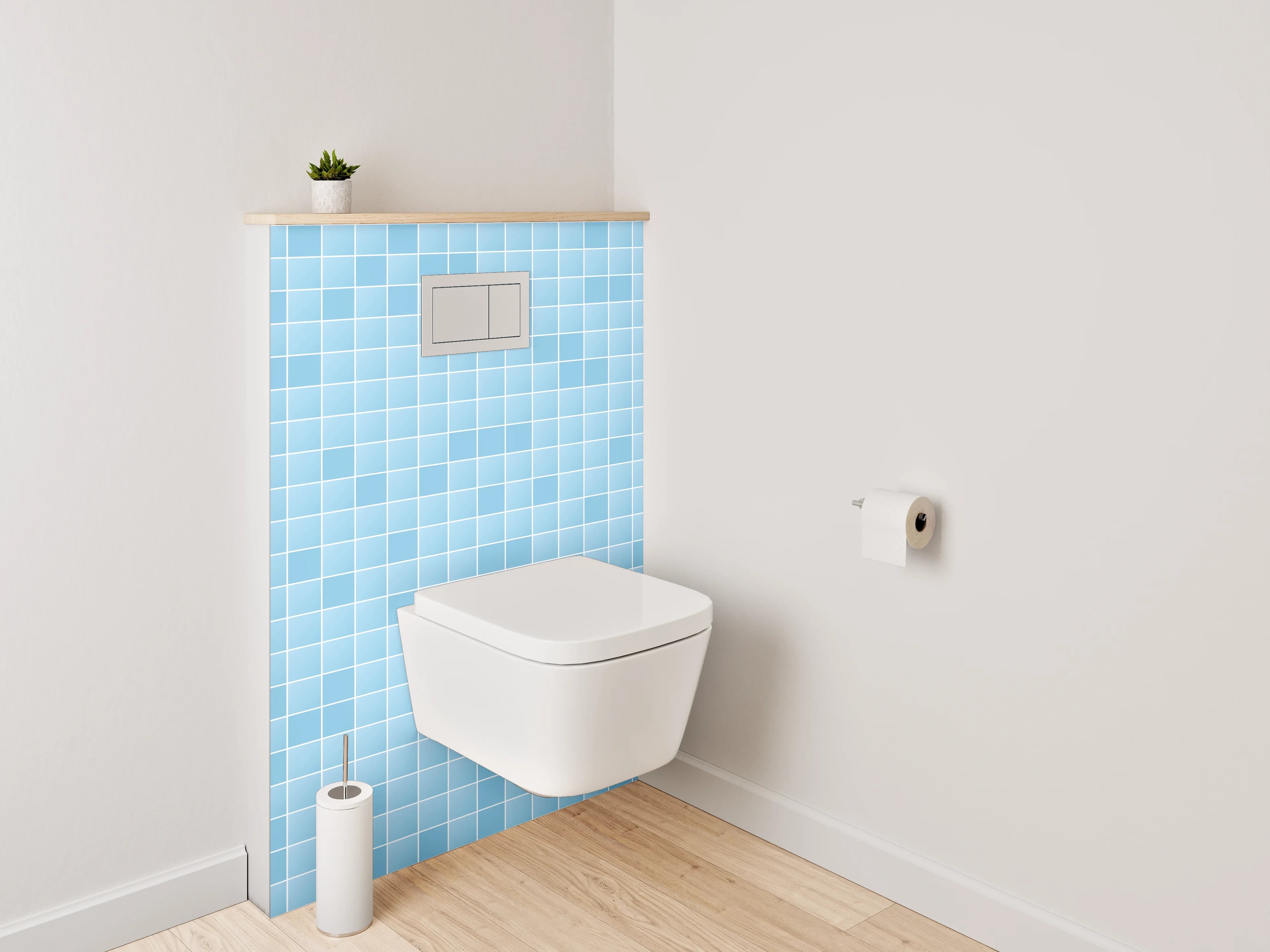 WC-Rückwand - Mosaik-Fliesen Blau Muster