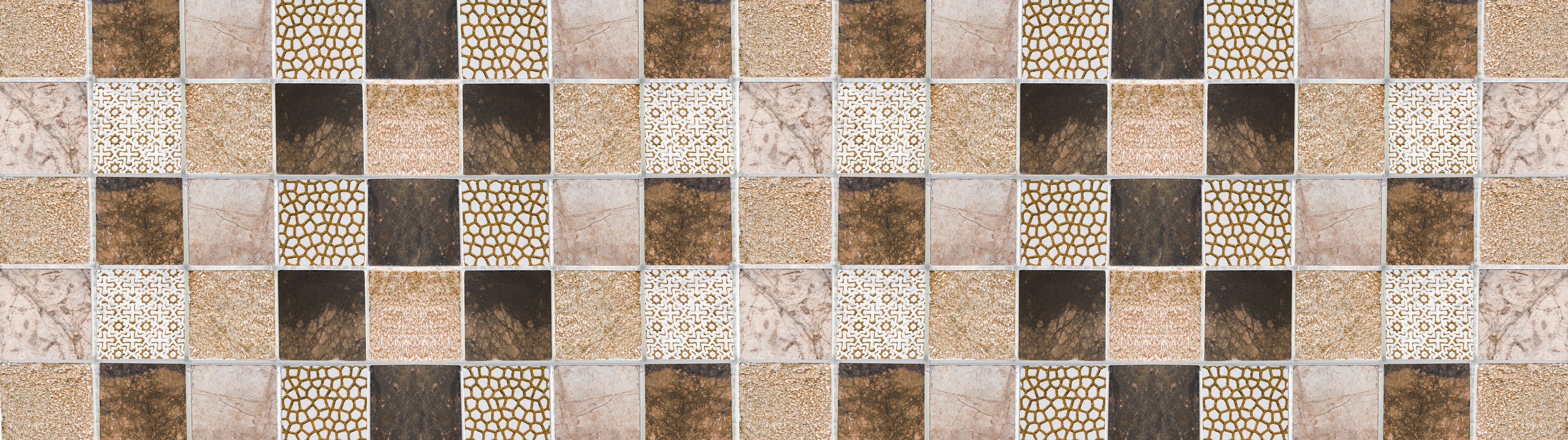 WC-Rückwand-Mosaik Fliesen Muster Braun Beige