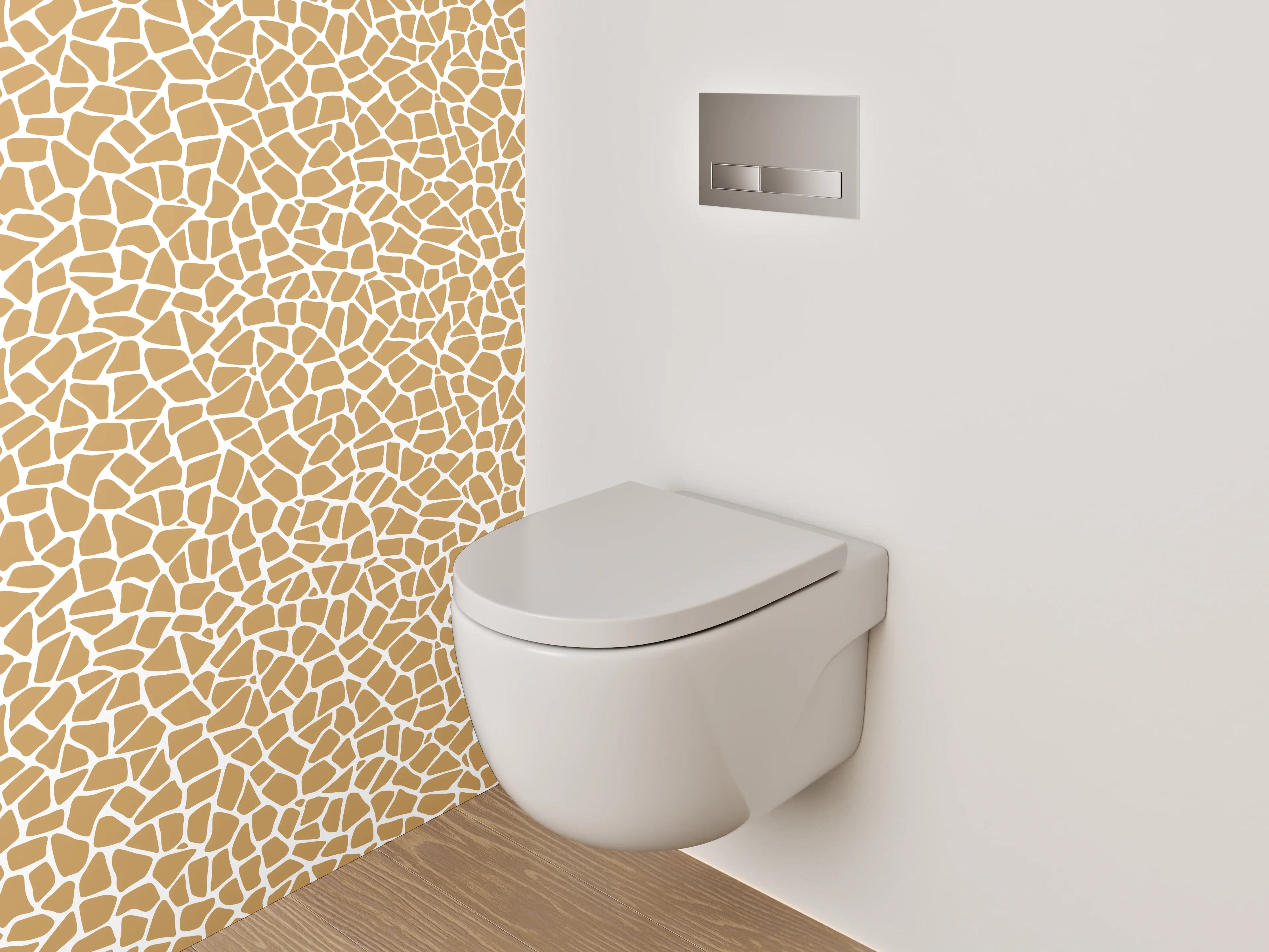 WC-Rückwand - Mosaik Muster in warmem Beige