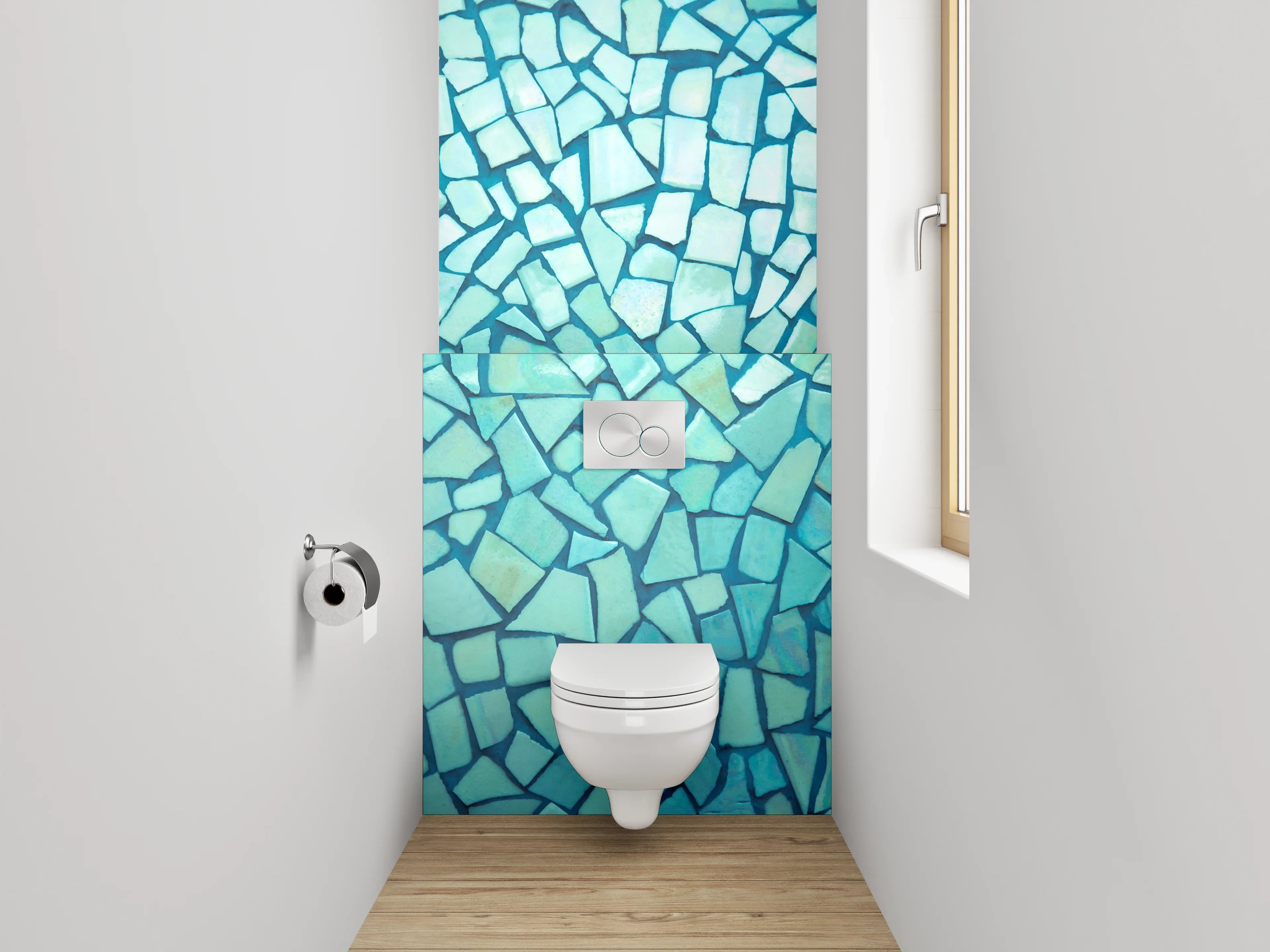 WC-Rückwand - Mosaik Türkis Fliesenmuster