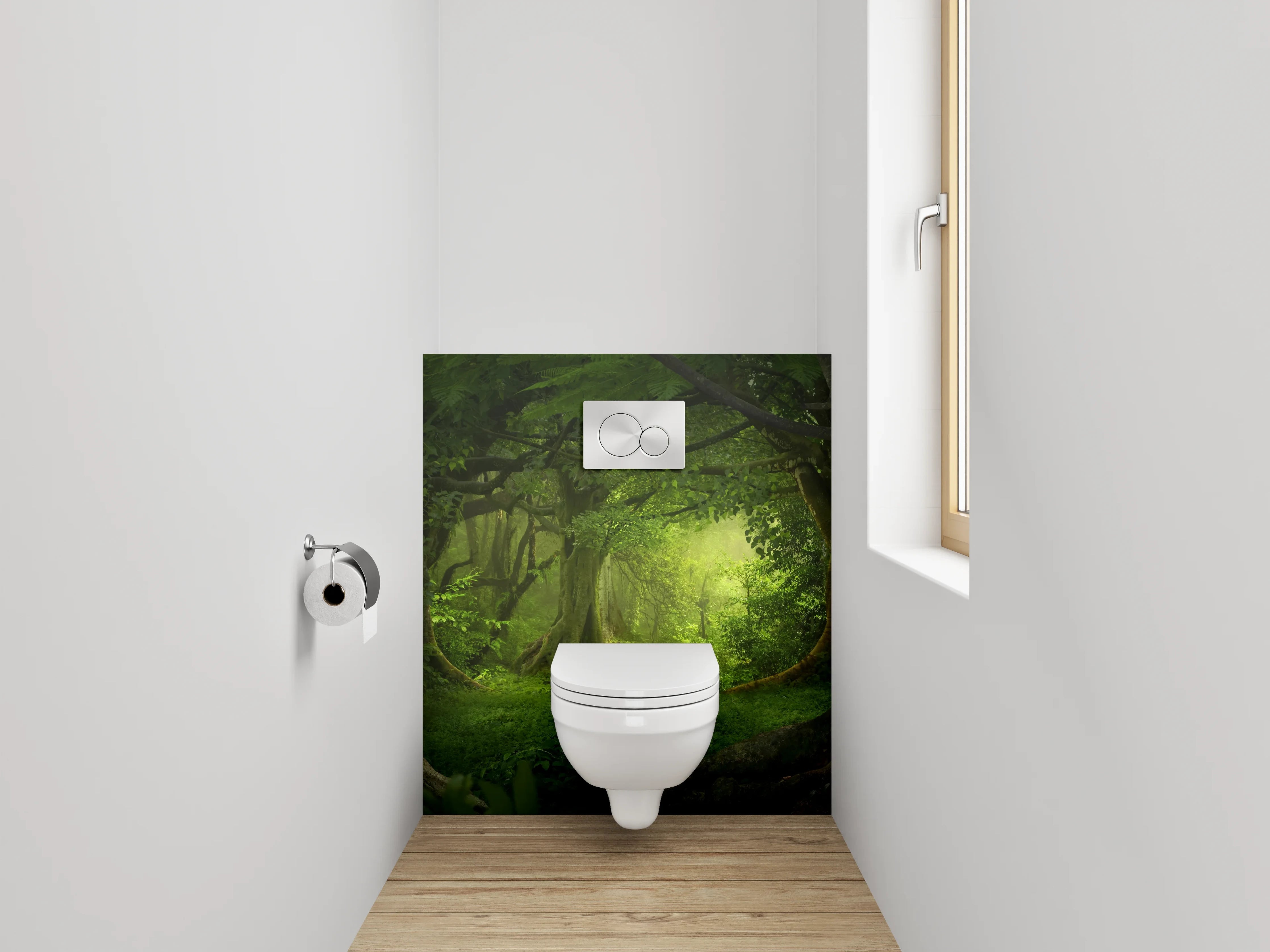 WC-Rückwand - Mystischer Dschungel Wald Lichtung