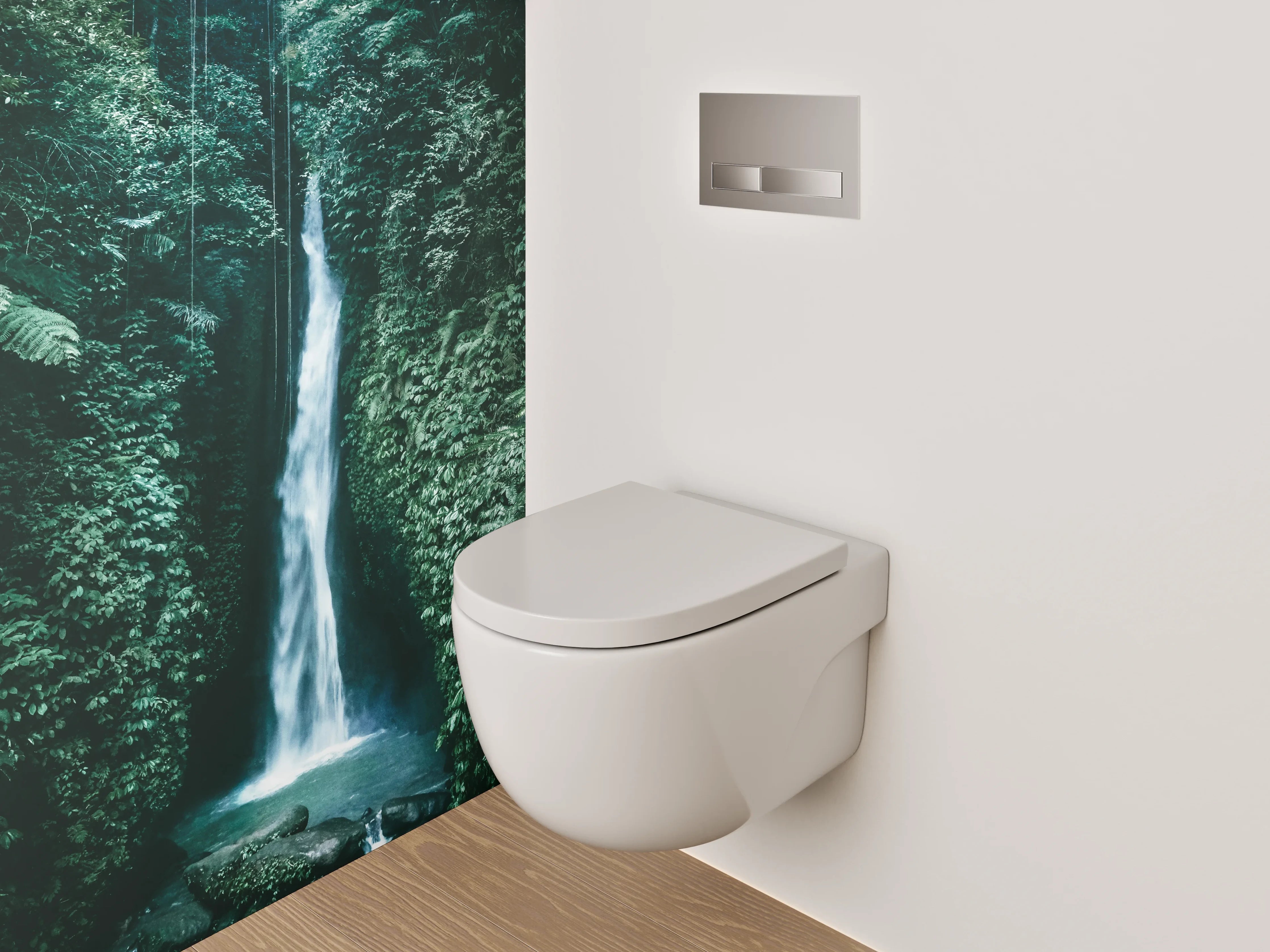 WC-Rückwand - Mystischer Dschungel-Wasserfall