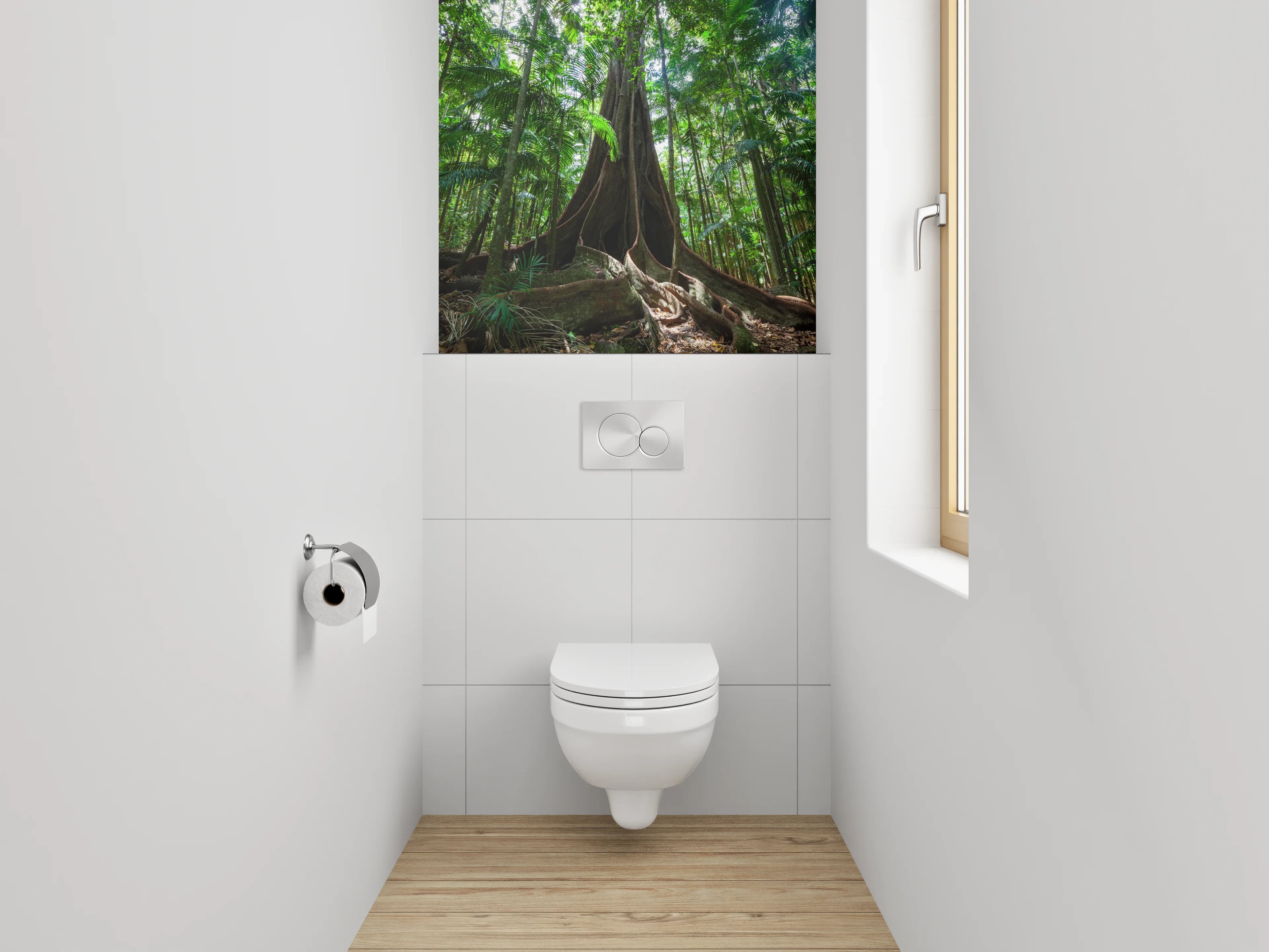 WC-Rückwand - Mystischer Urwald-Baum im Dschungel