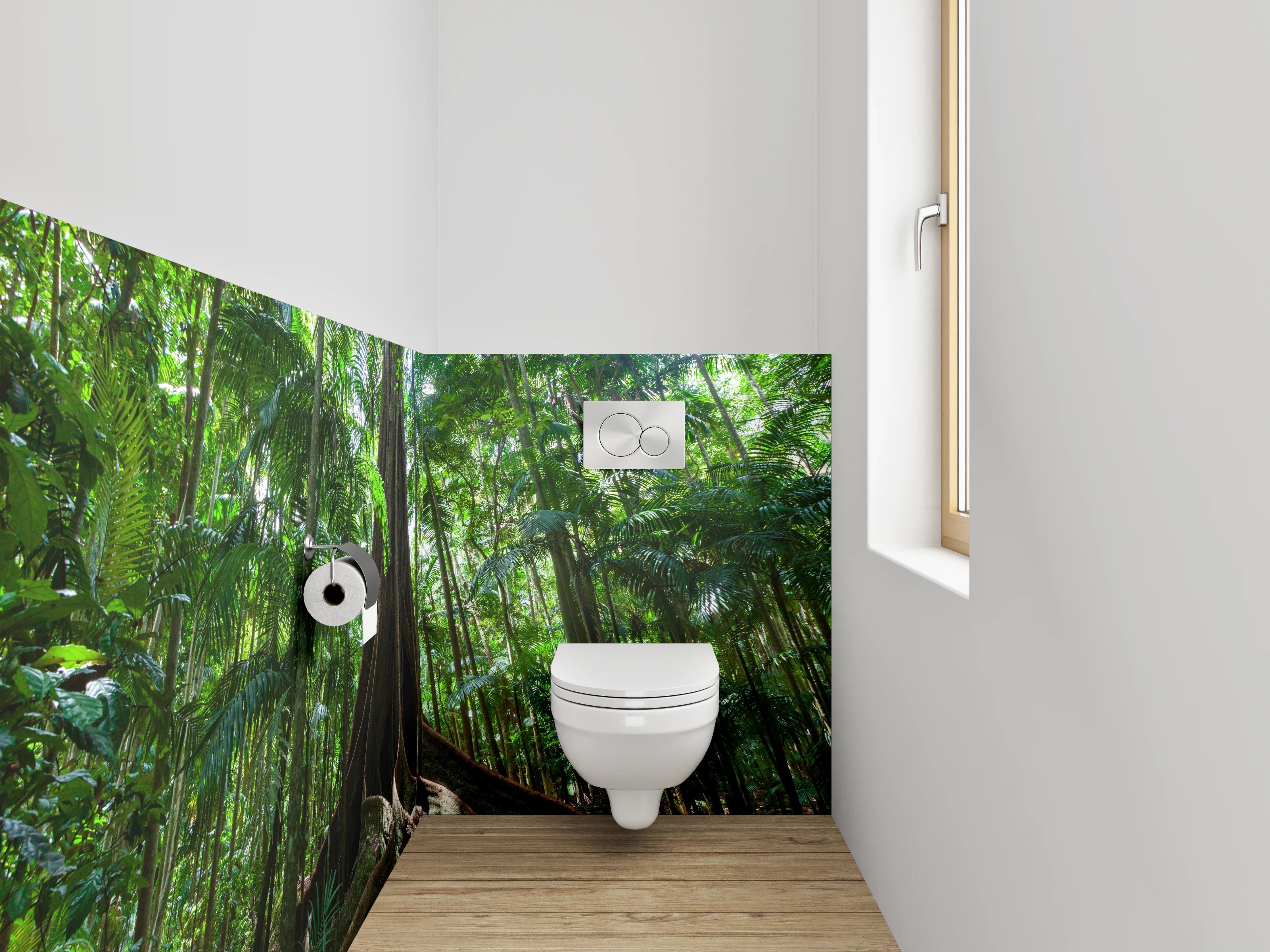WC-Rückwand - Mystischer Urwald-Baum im Dschungel