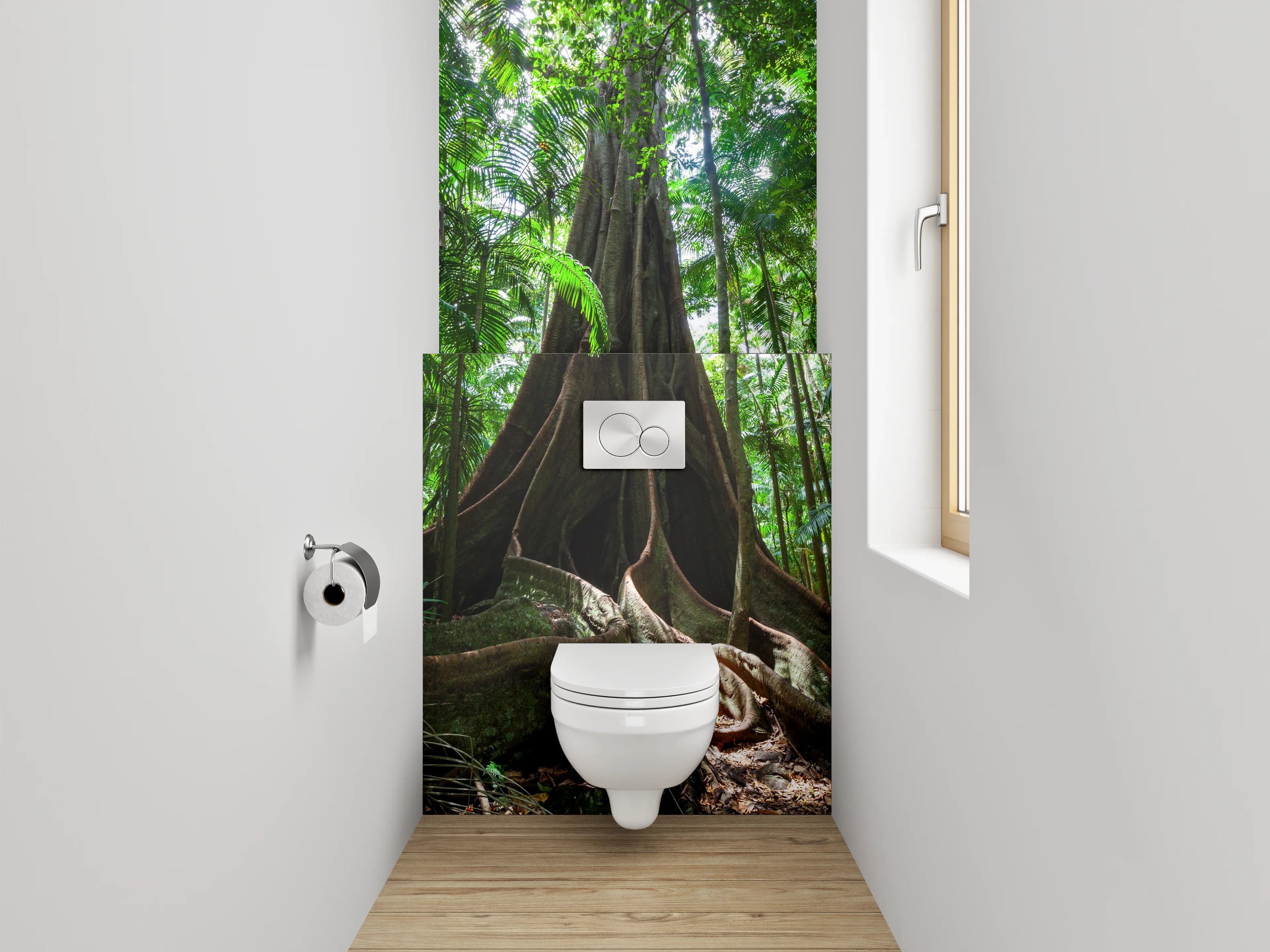 WC-Rückwand - Mystischer Urwald-Baum im Dschungel