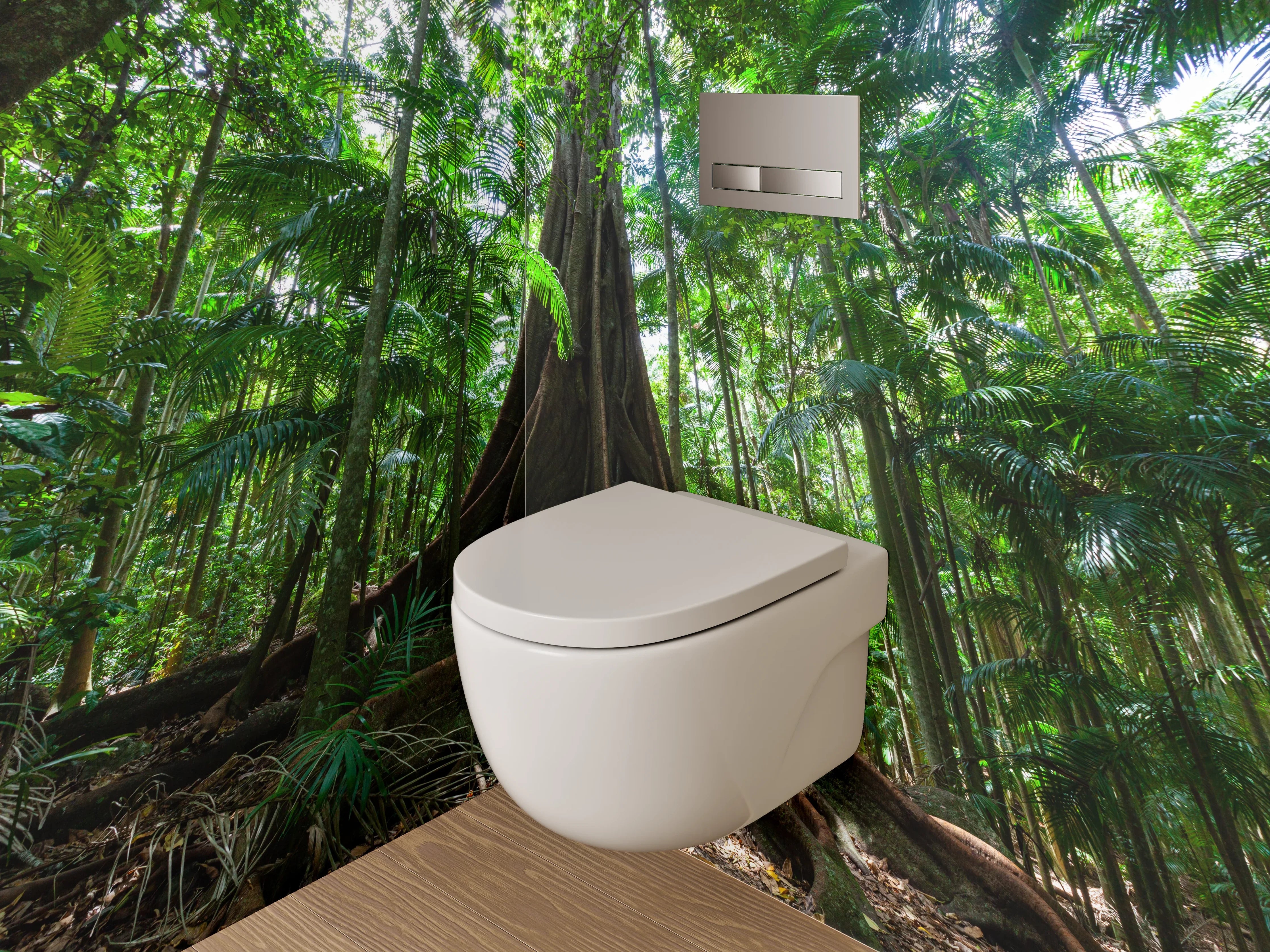 WC-Rückwand - Mystischer Urwald-Baum im Dschungel
