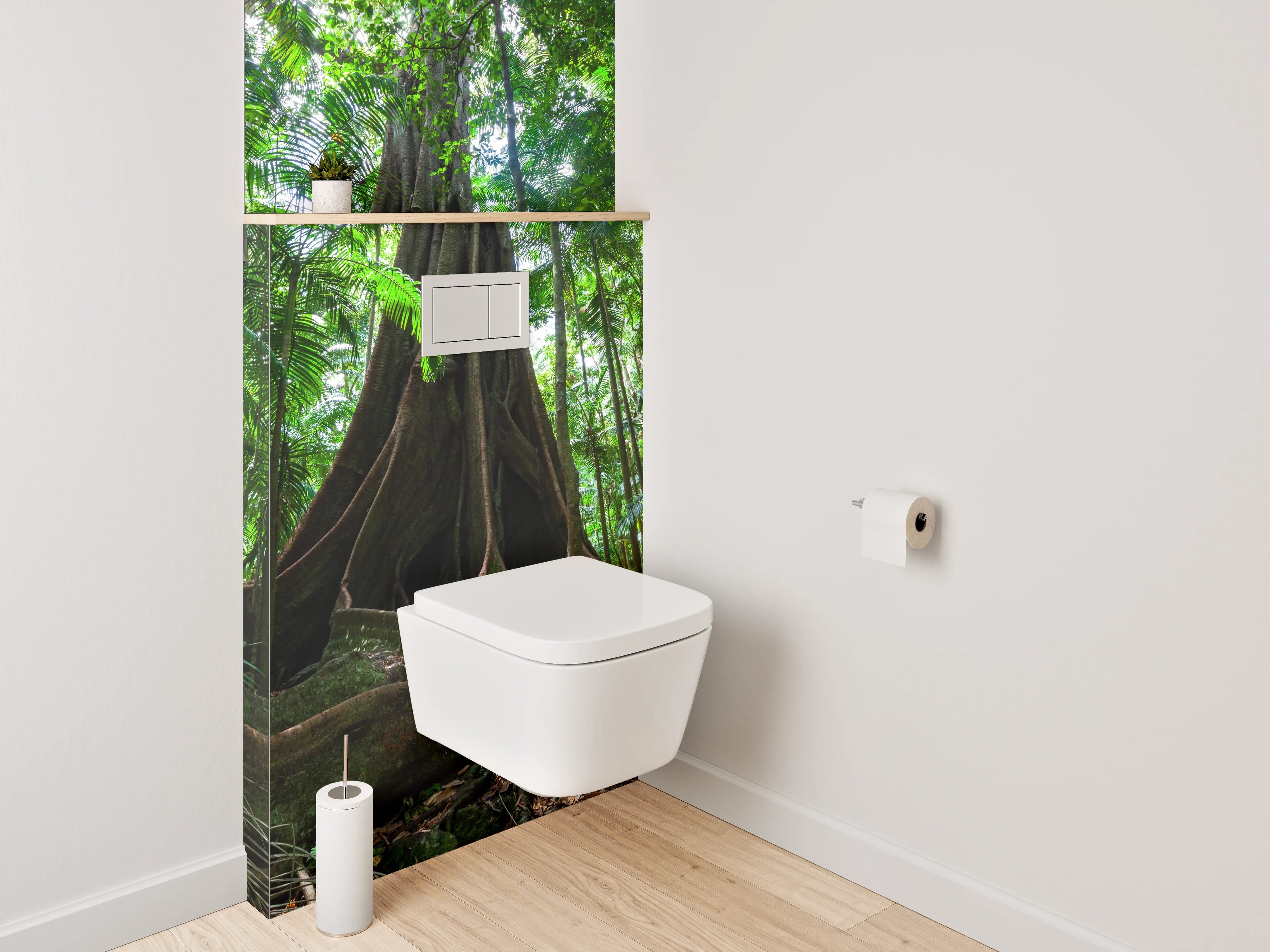 WC-Rückwand - Mystischer Urwald-Baum im Dschungel
