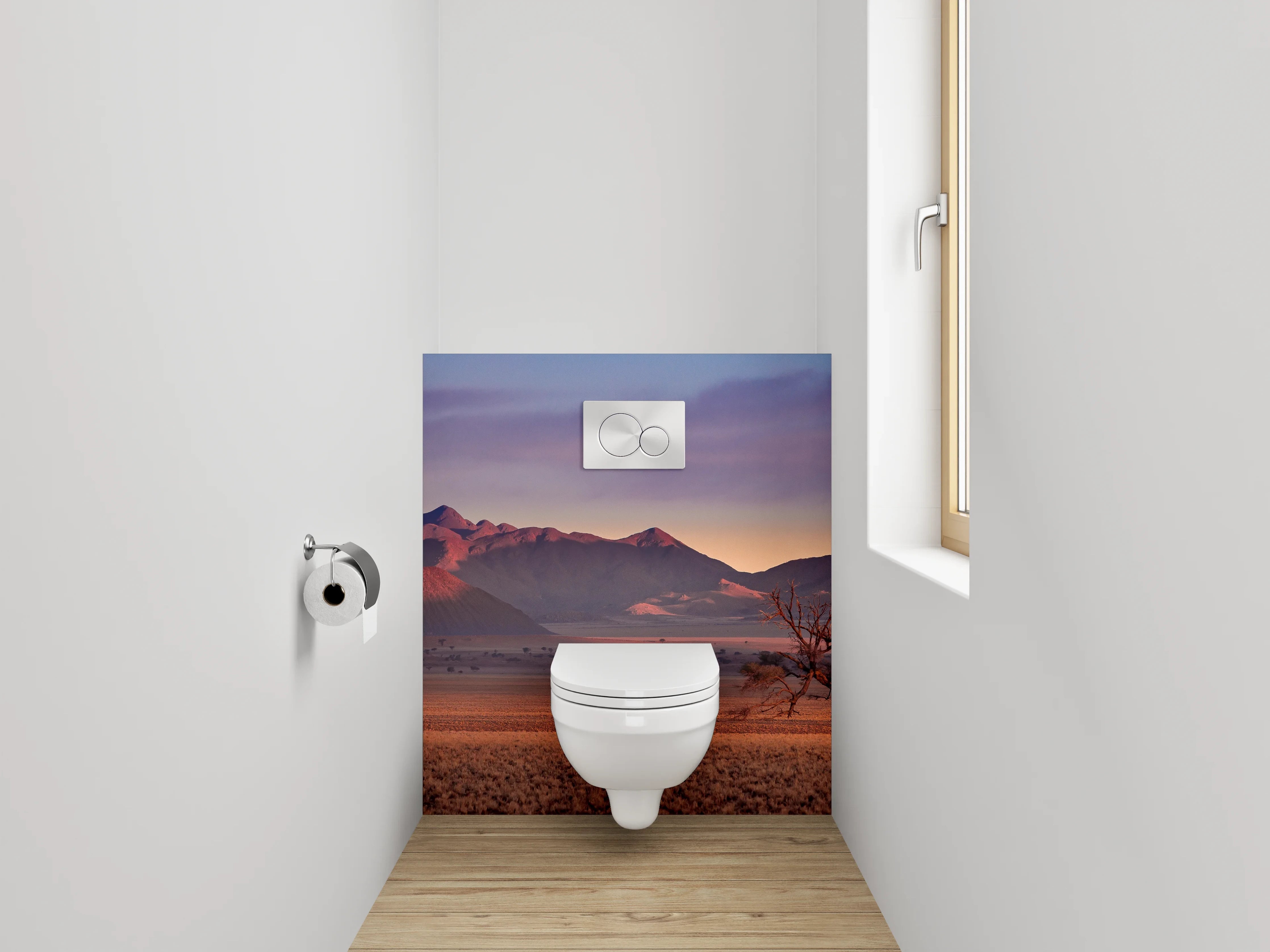 WC-Rückwand - Namib Wüste Panorama Sonnenaufgang