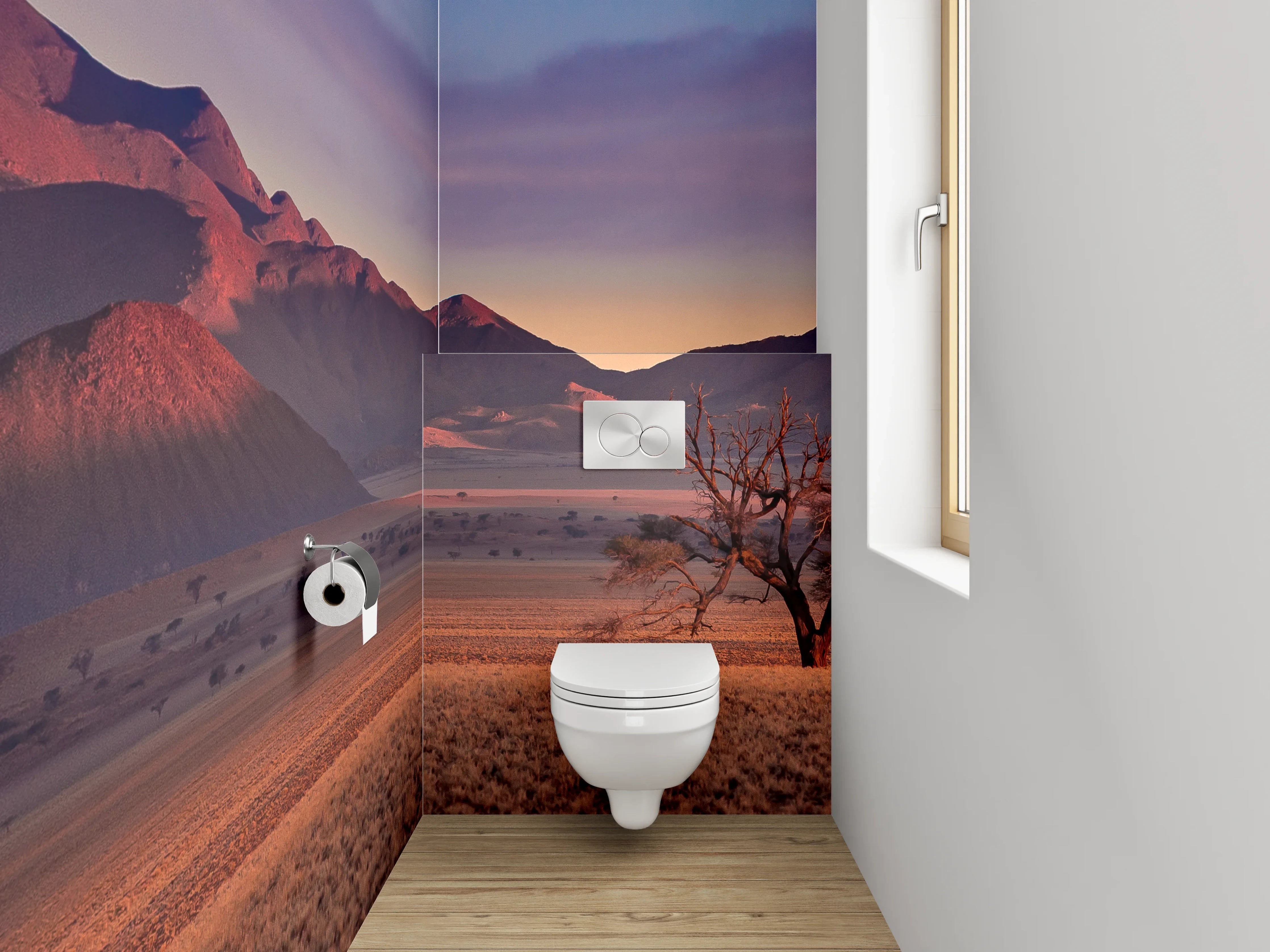 WC-Rückwand - Namib Wüste Panorama Sonnenaufgang