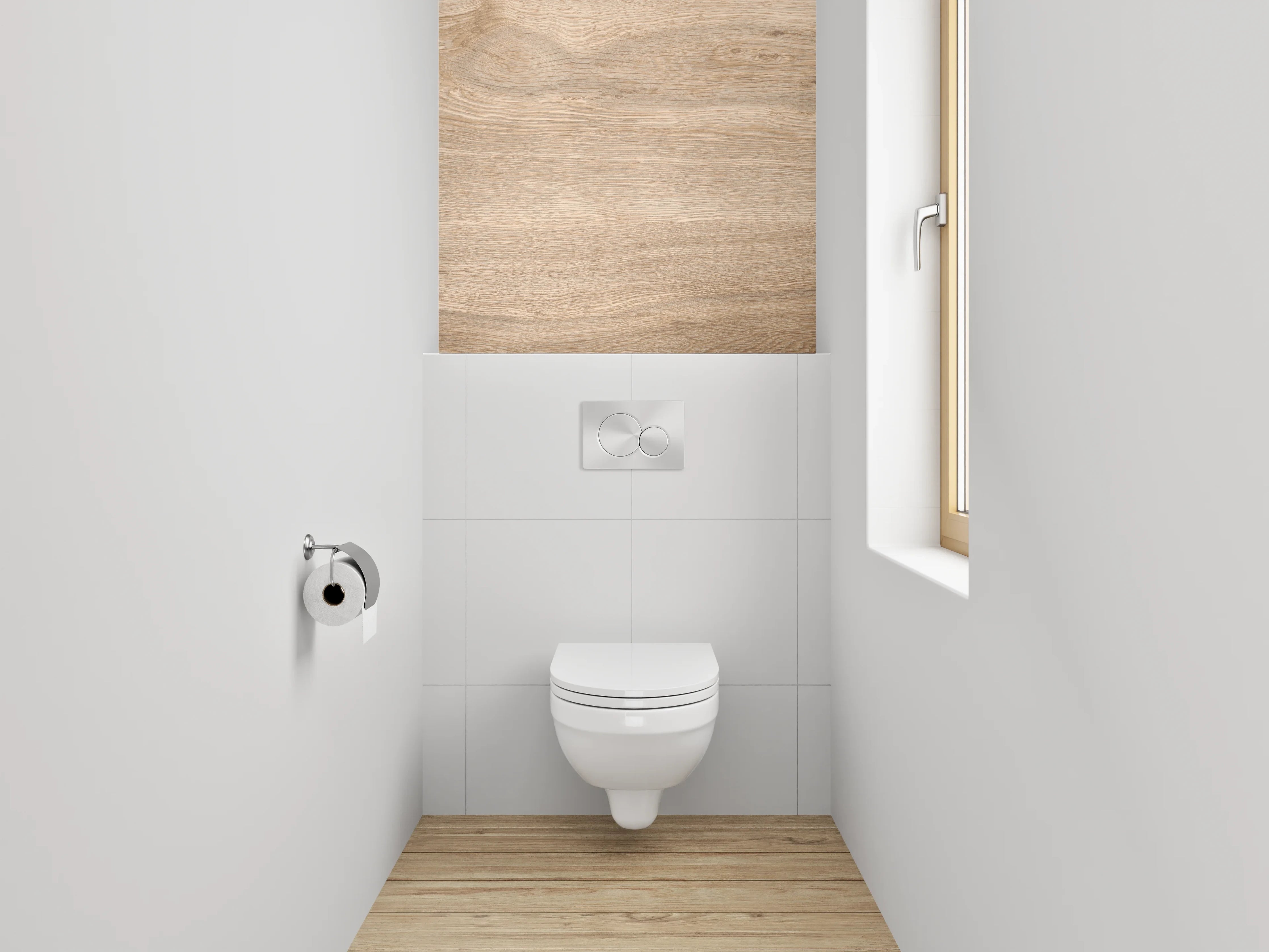 WC-Rückwand - Natürliches Eichenholz-Design Platte
