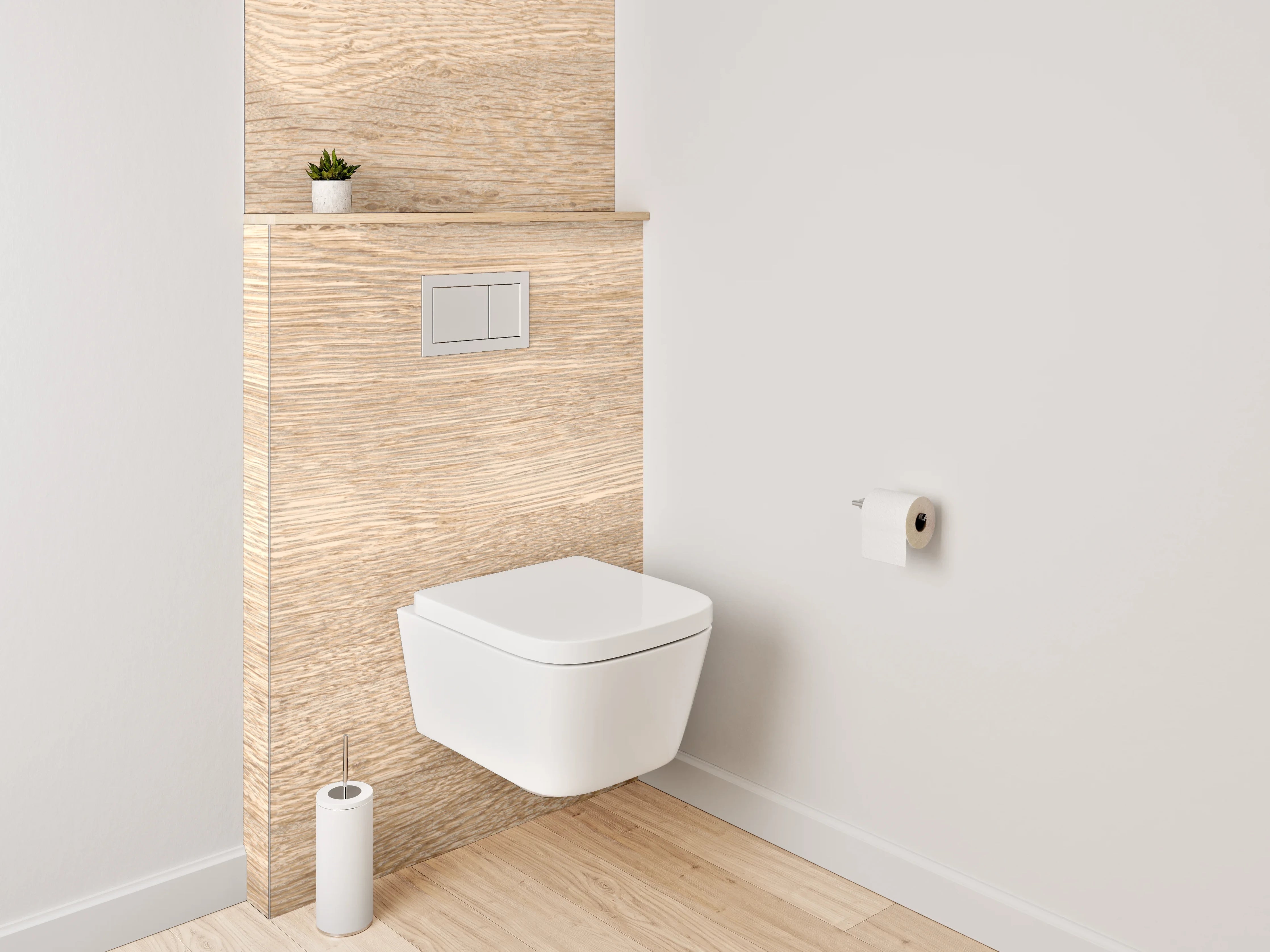 WC-Rückwand - Natürliches Eichenholz-Design Platte