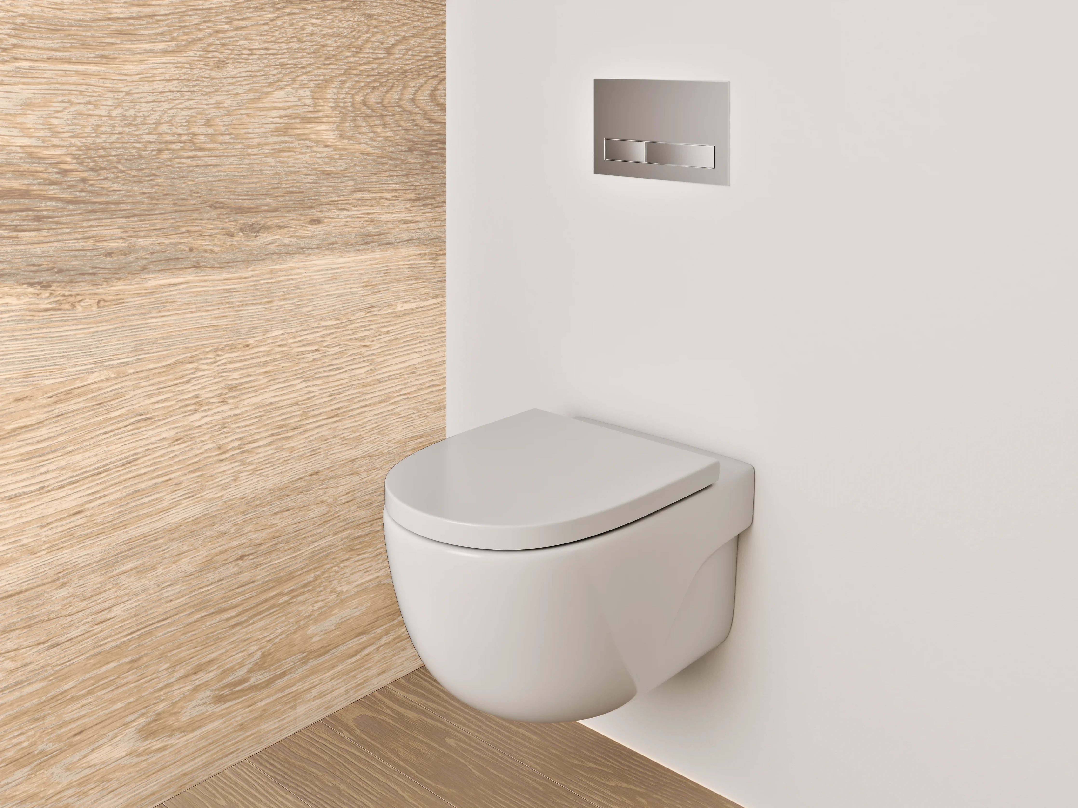 WC-Rückwand - Natürliches Holzdekor für Badezimmer
