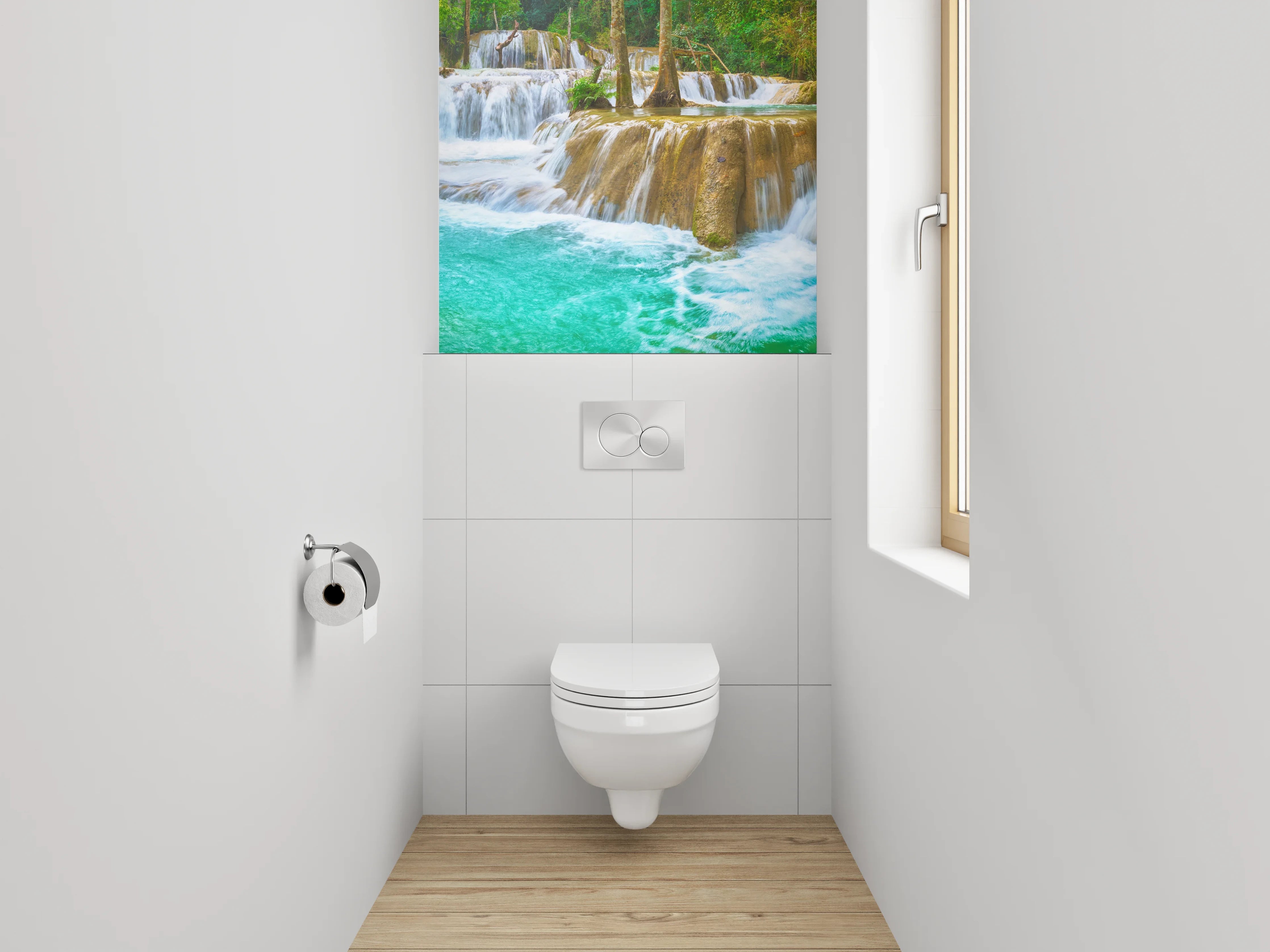 WC-Rückwand - Natur Wasserfall Panorama