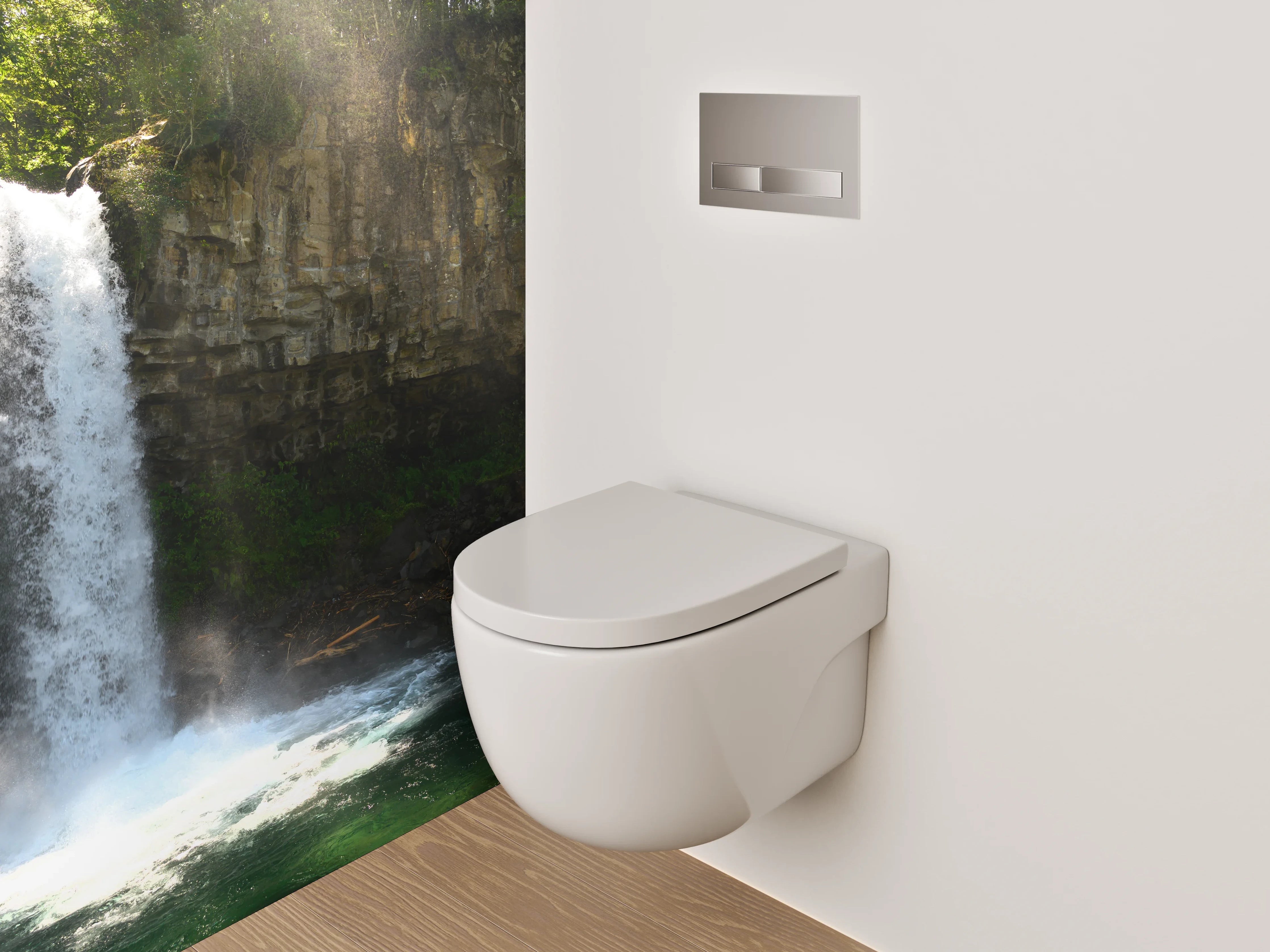 WC-Rückwand - Natur Wasserfall – Frische Oase