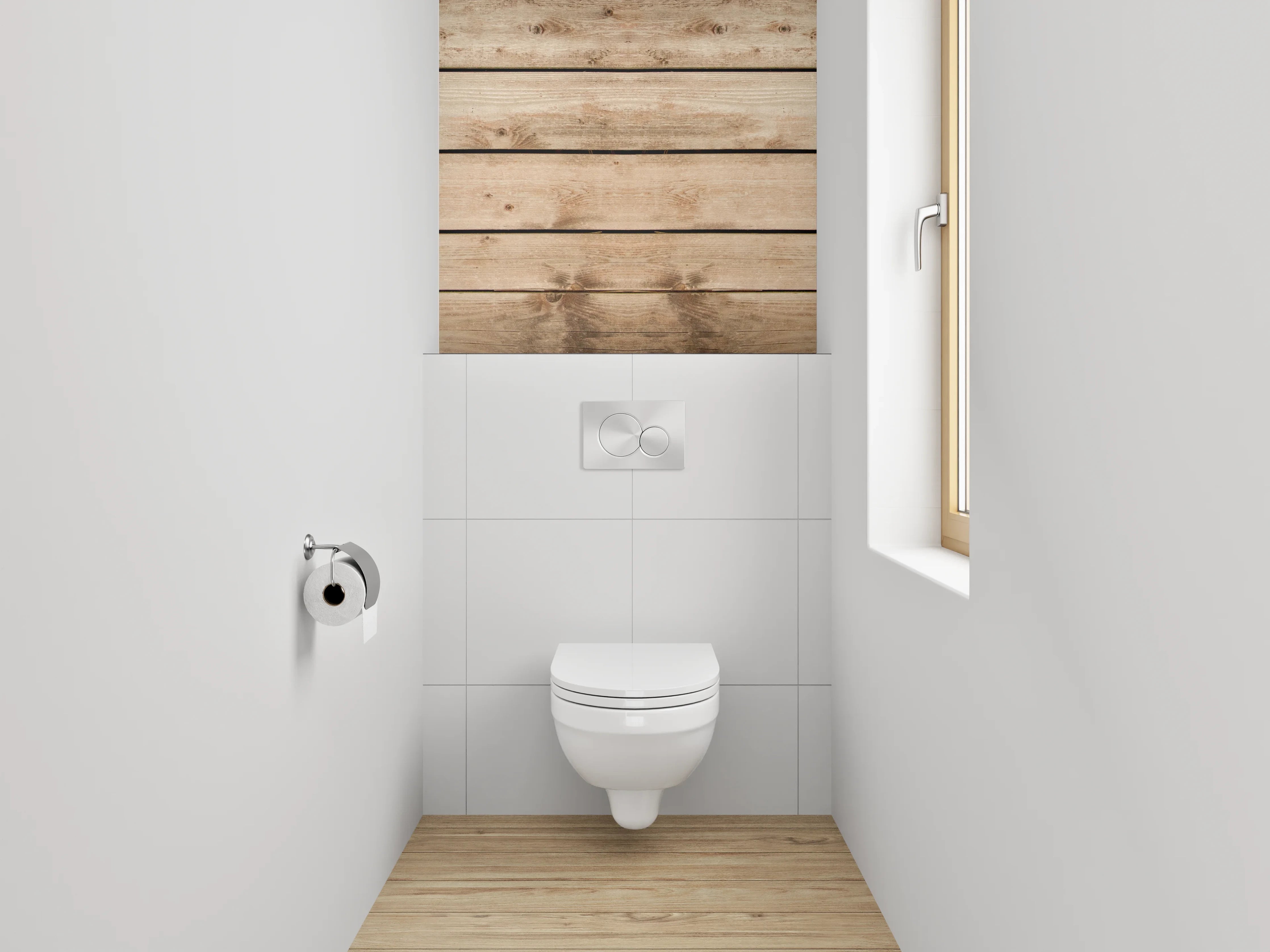 WC-Rückwand - Naturholz-Optik rustikal