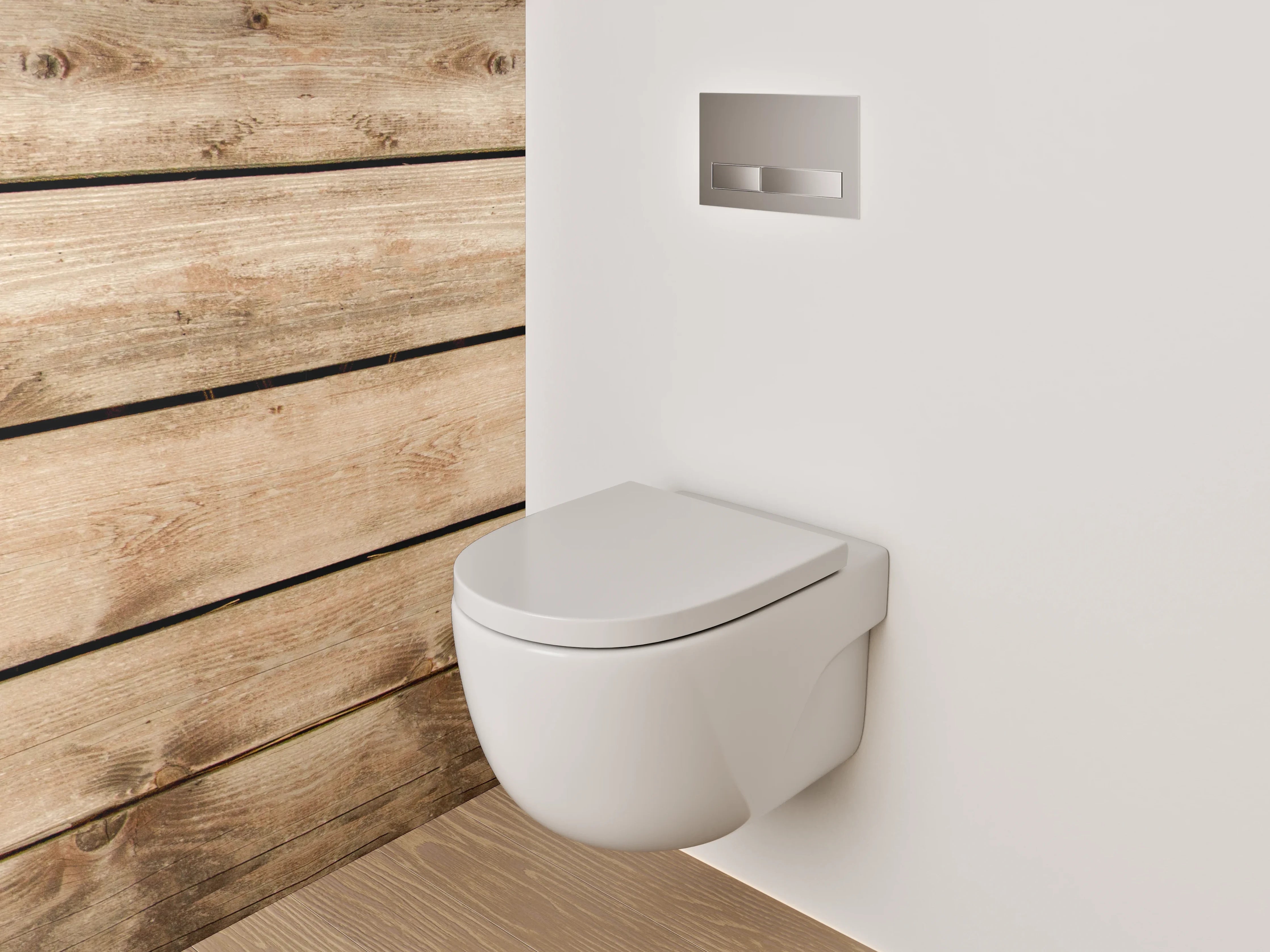 WC-Rückwand - Naturholz-Optik rustikal