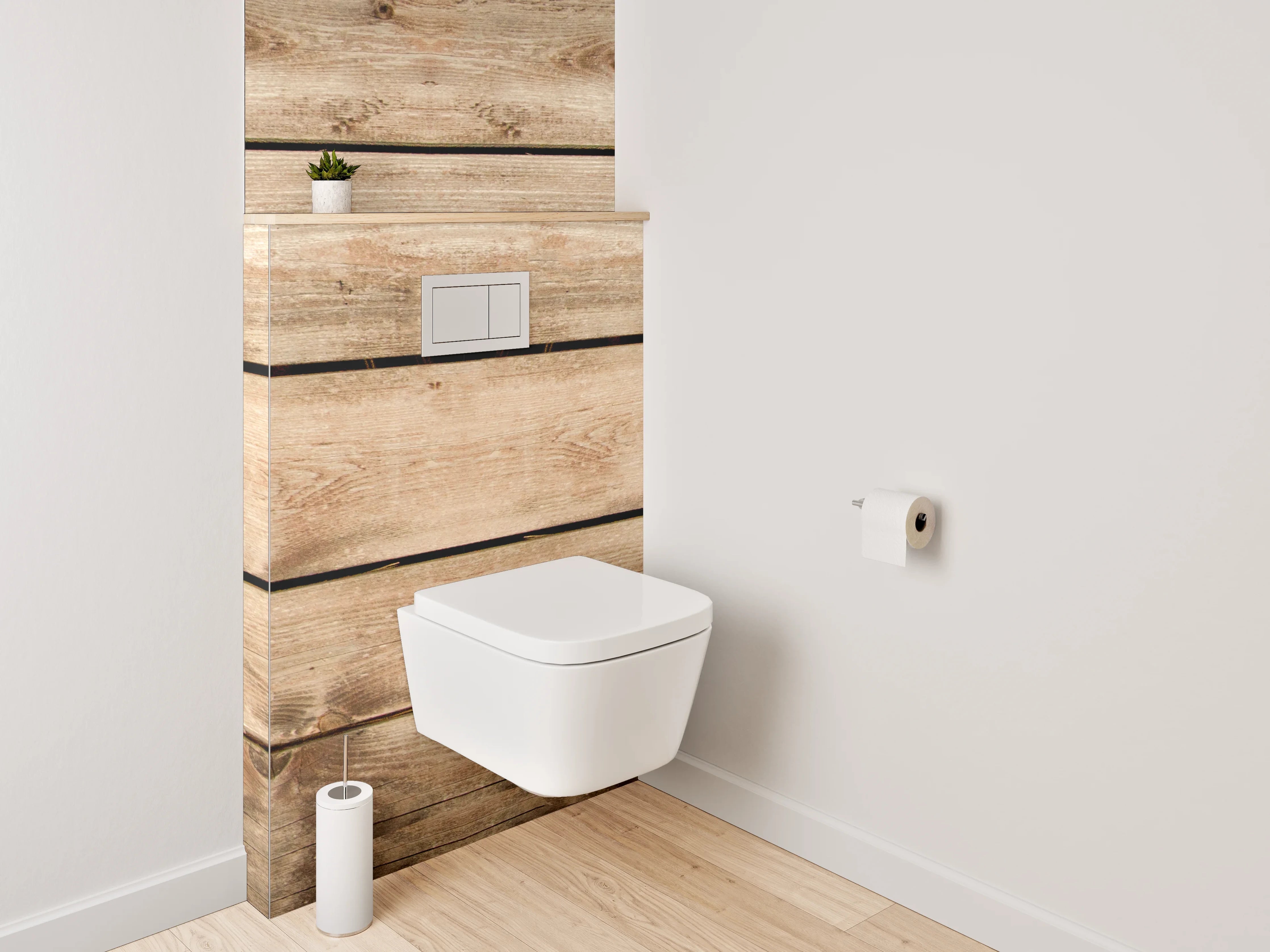 WC-Rückwand - Naturholz-Optik rustikal