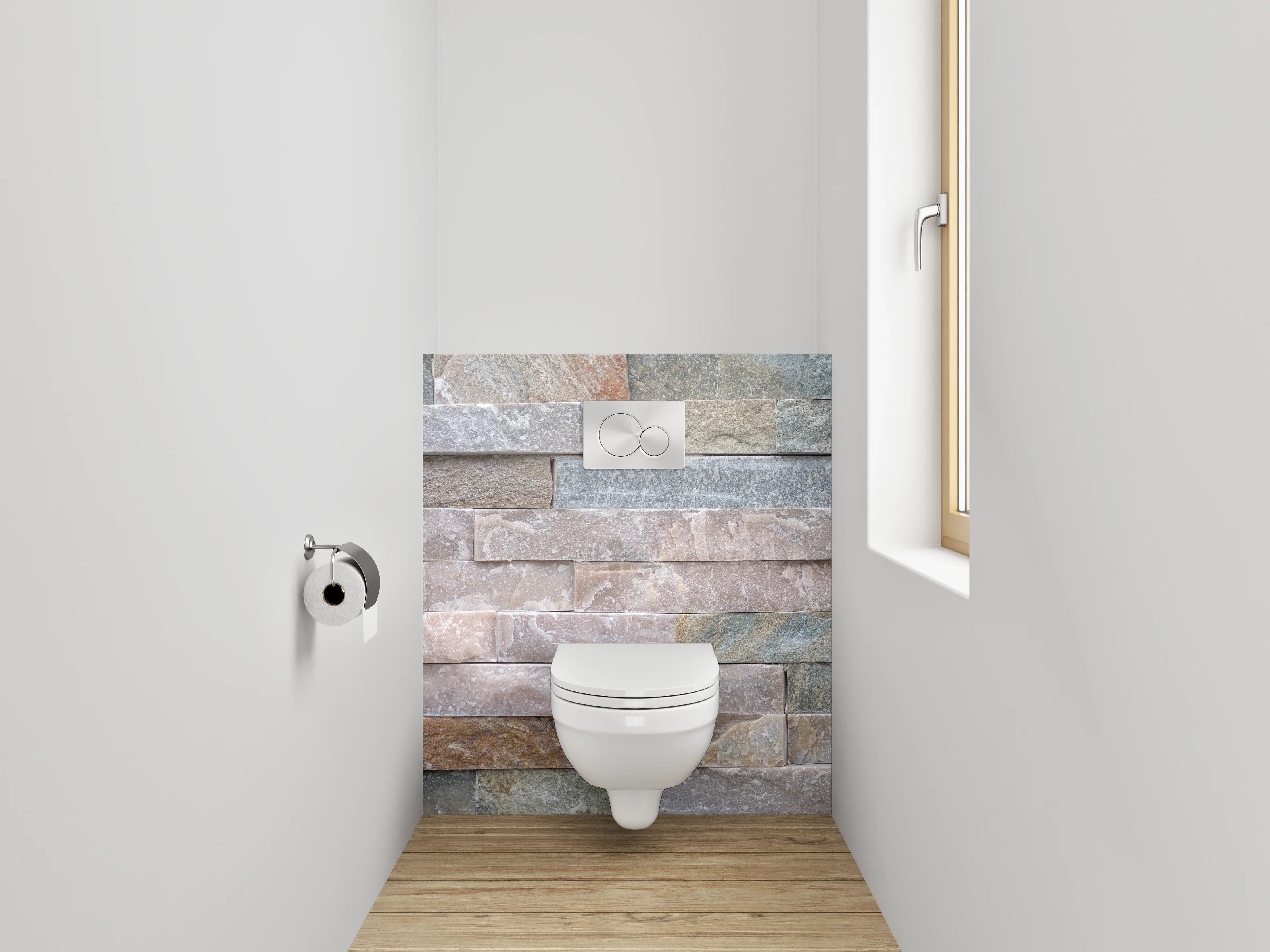 WC-Rückwand - Naturstein Fliesen Optik Wandverkleidung