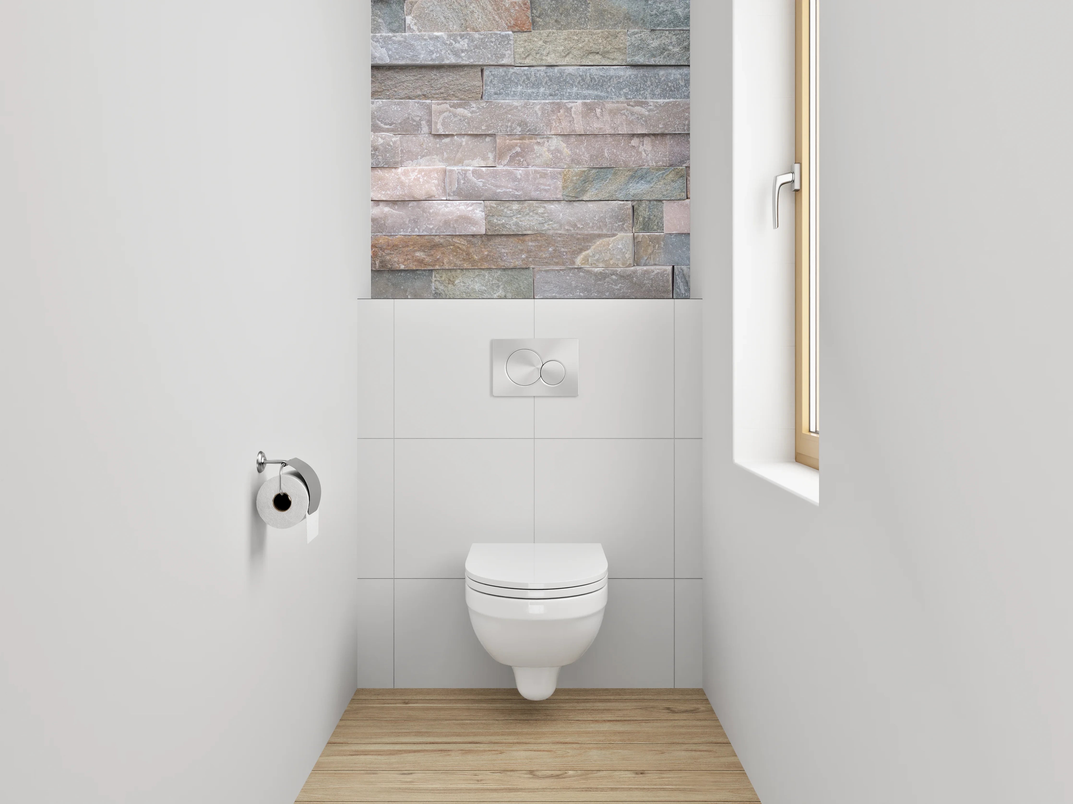 WC-Rückwand - Naturstein Fliesen Optik Wandverkleidung