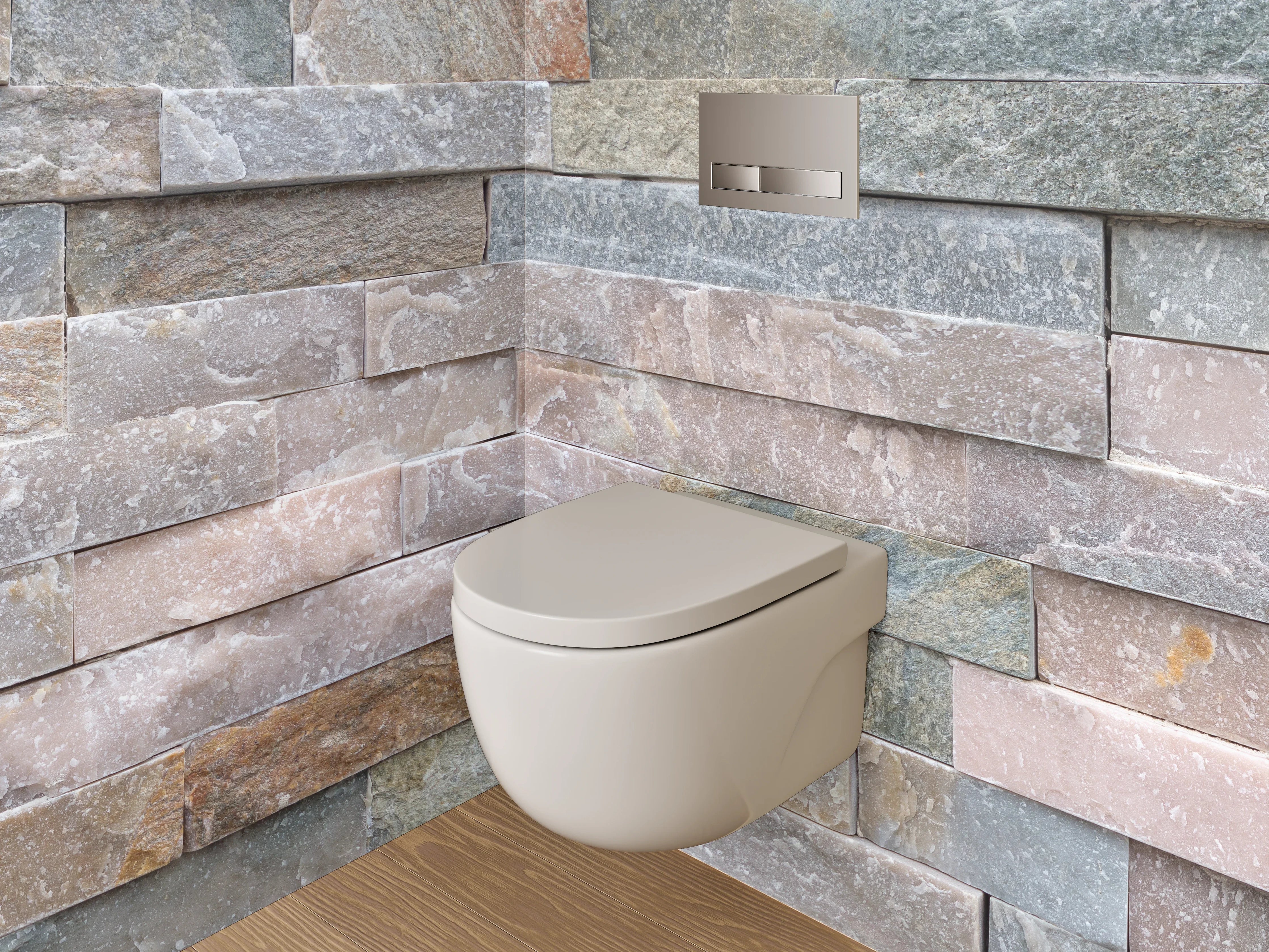 WC-Rückwand - Naturstein Fliesen Optik Wandverkleidung