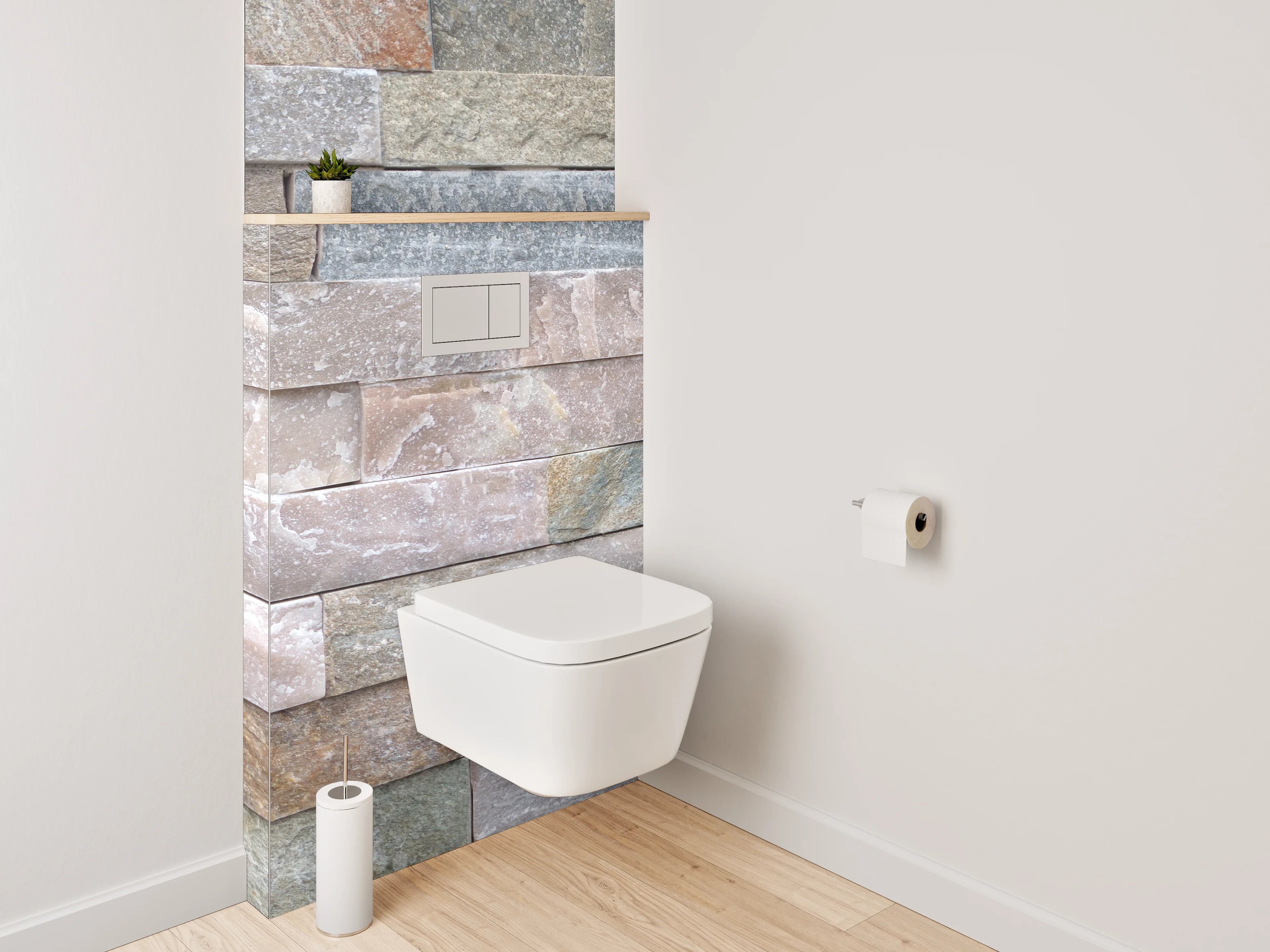 WC-Rückwand - Naturstein Fliesen Optik Wandverkleidung