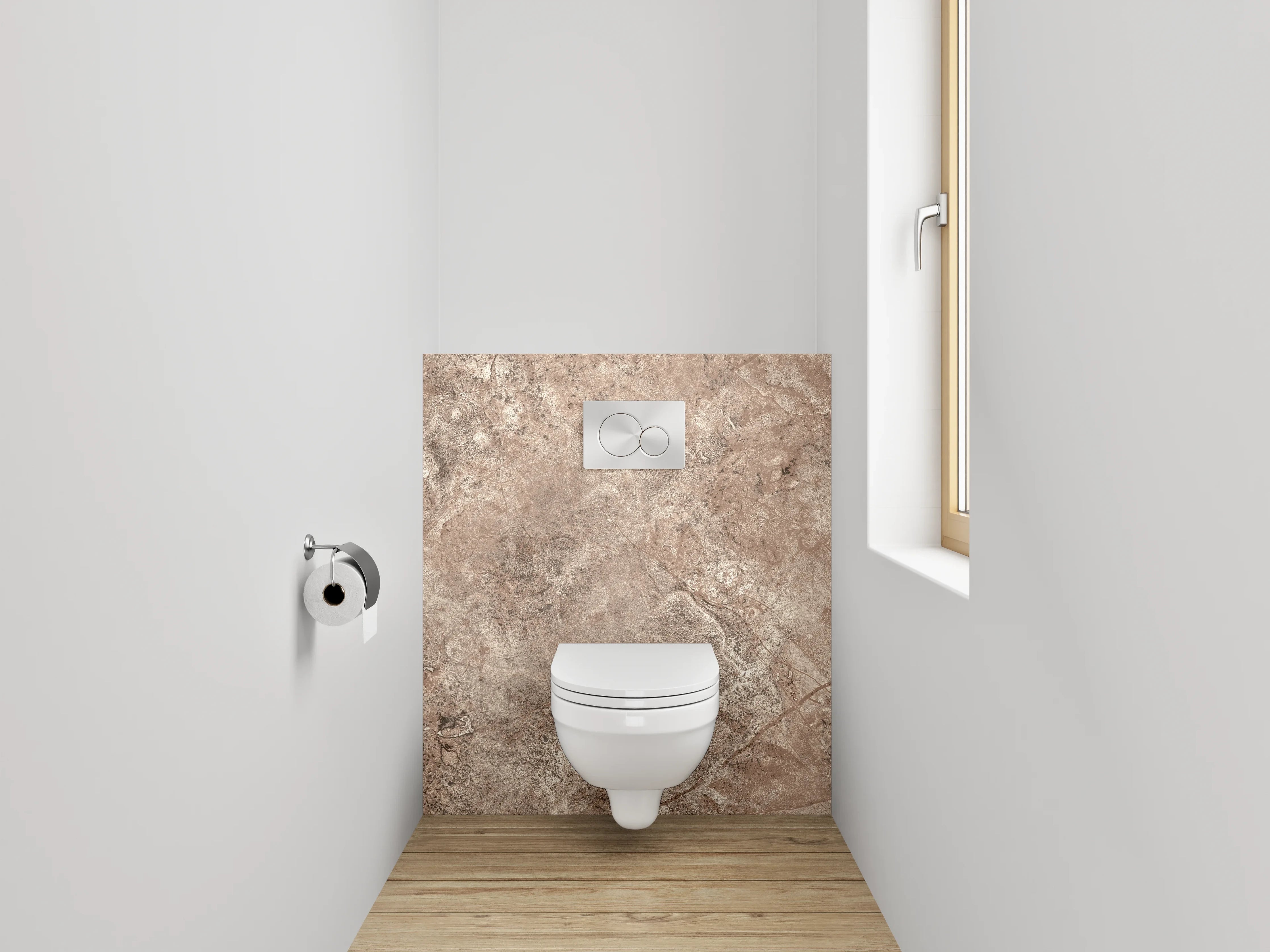 WC-Rückwand - Naturstein-Optik Braun Fliese