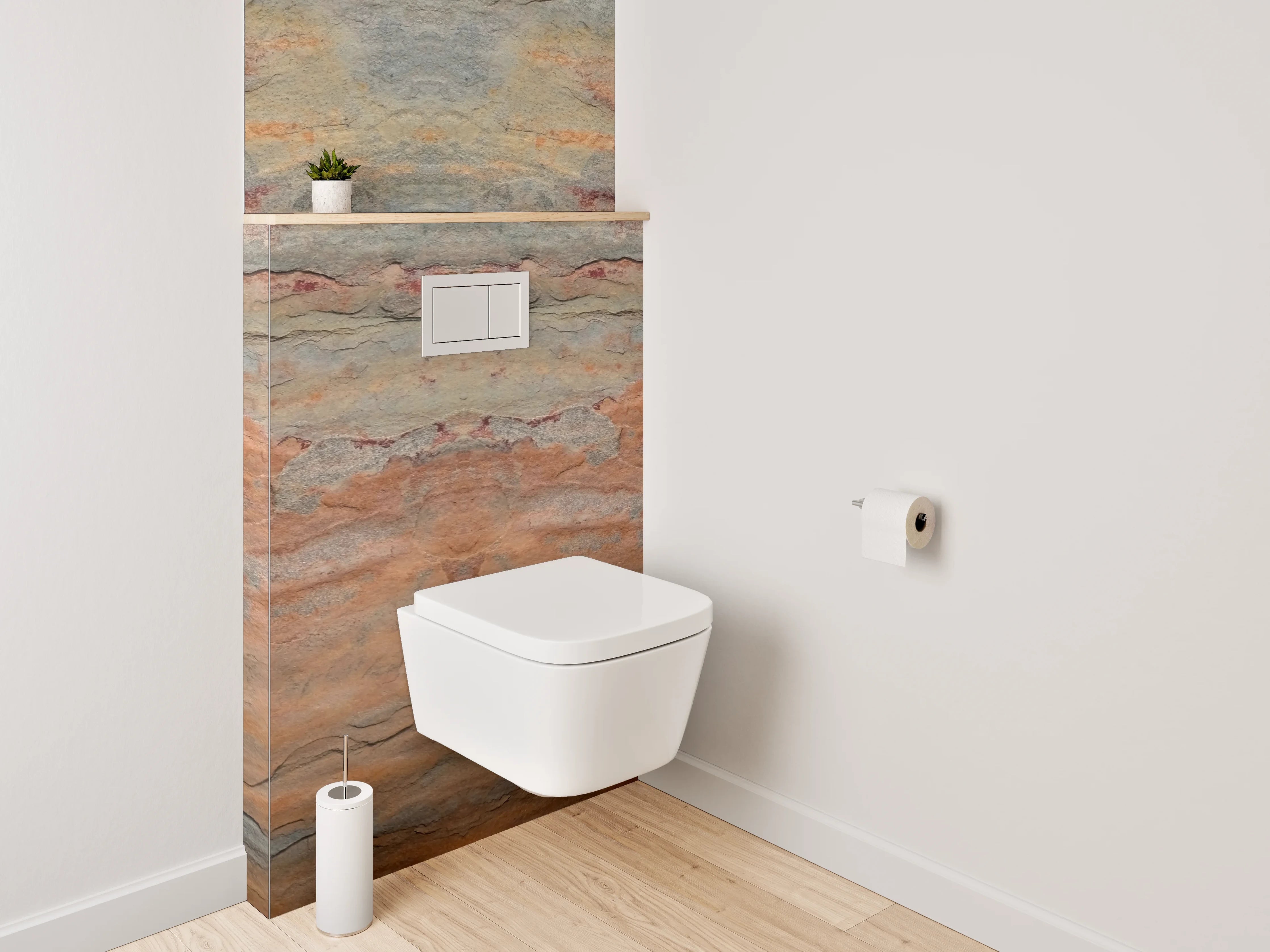 WC-Rückwand - Naturstein-Optik: Extravagante Steinstruktur