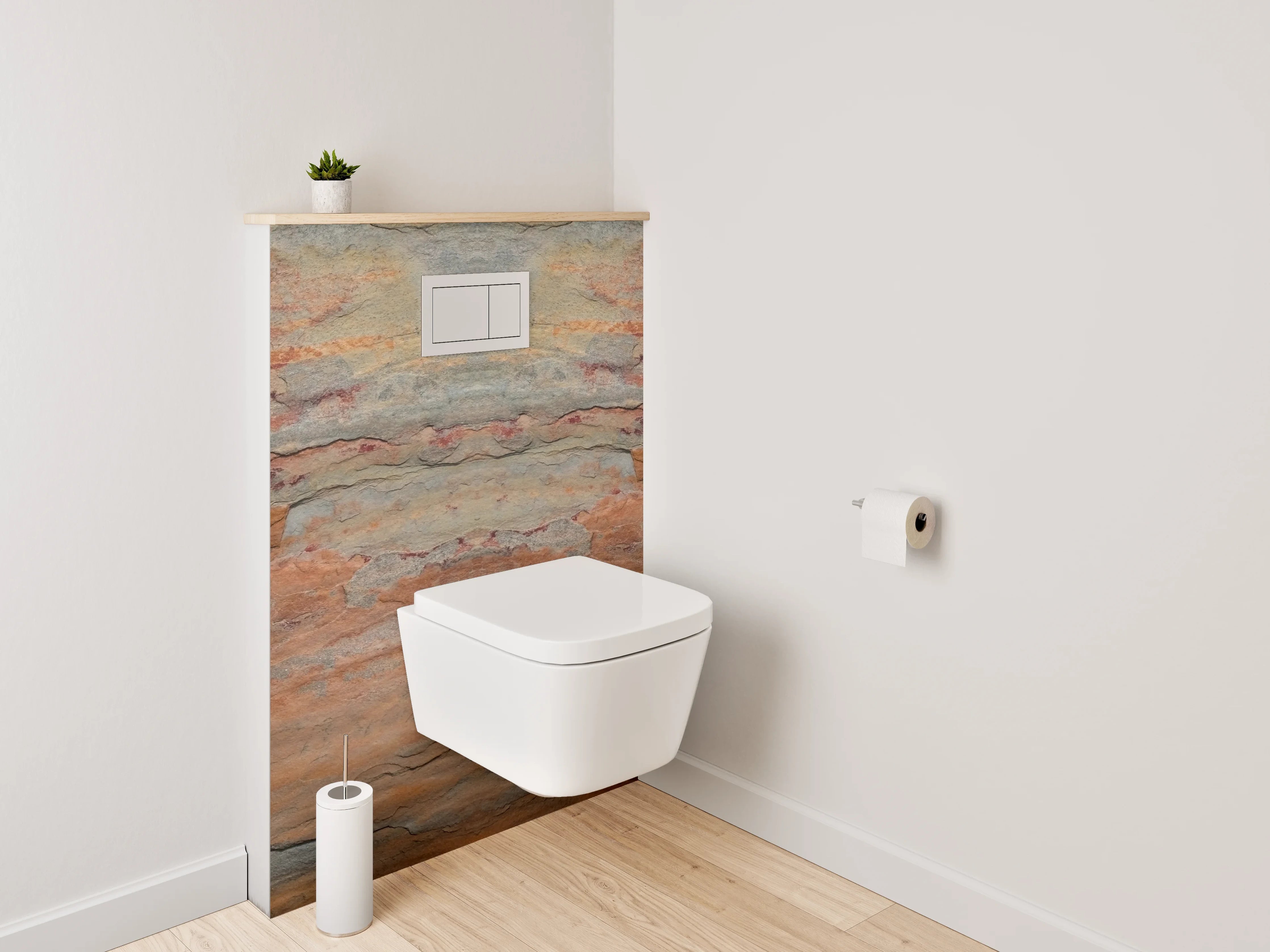 WC-Rückwand - Naturstein-Optik: Extravagante Steinstruktur