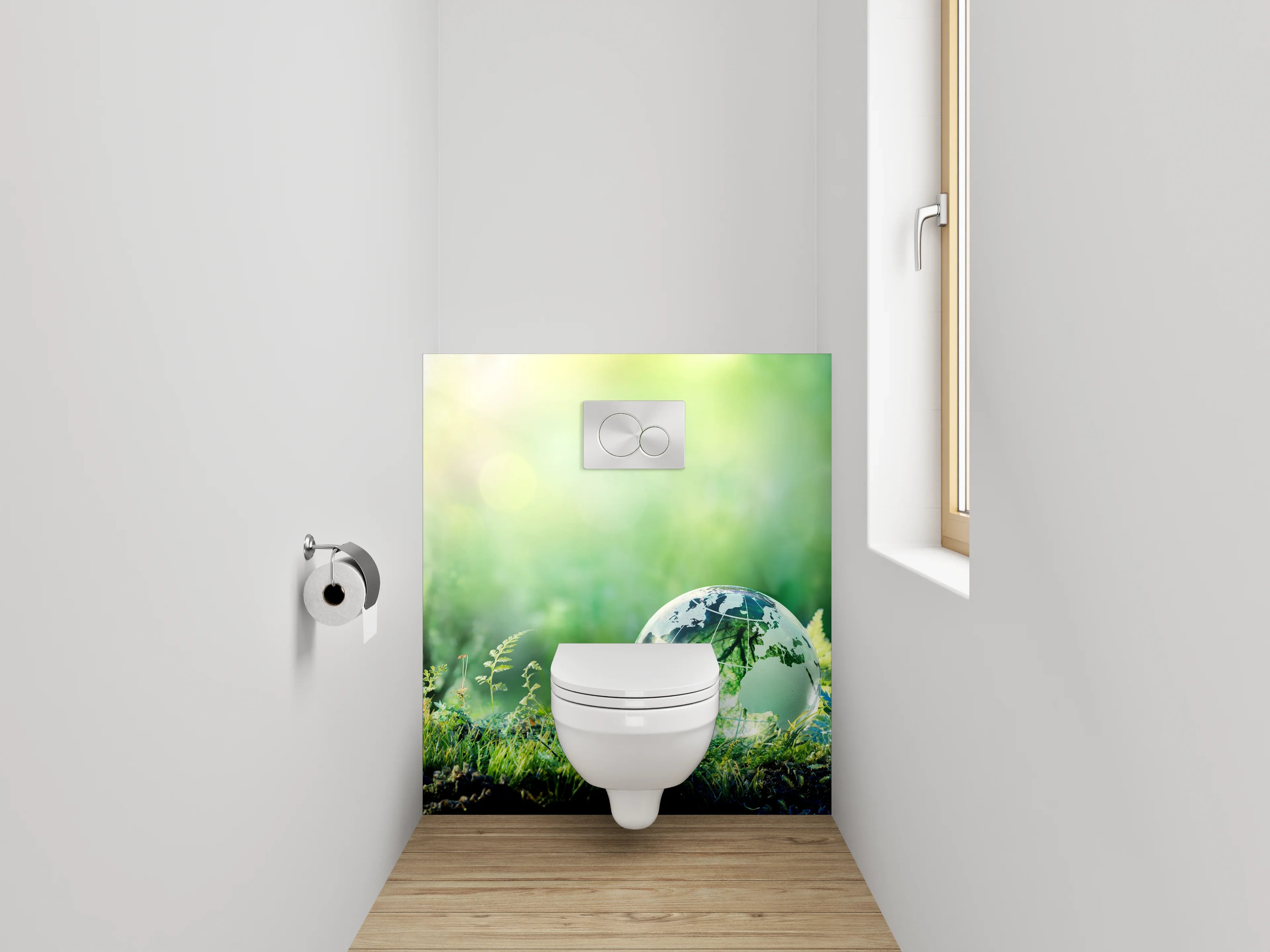 WC-Rückwand - Naturwelt Erde im Sonnenlicht